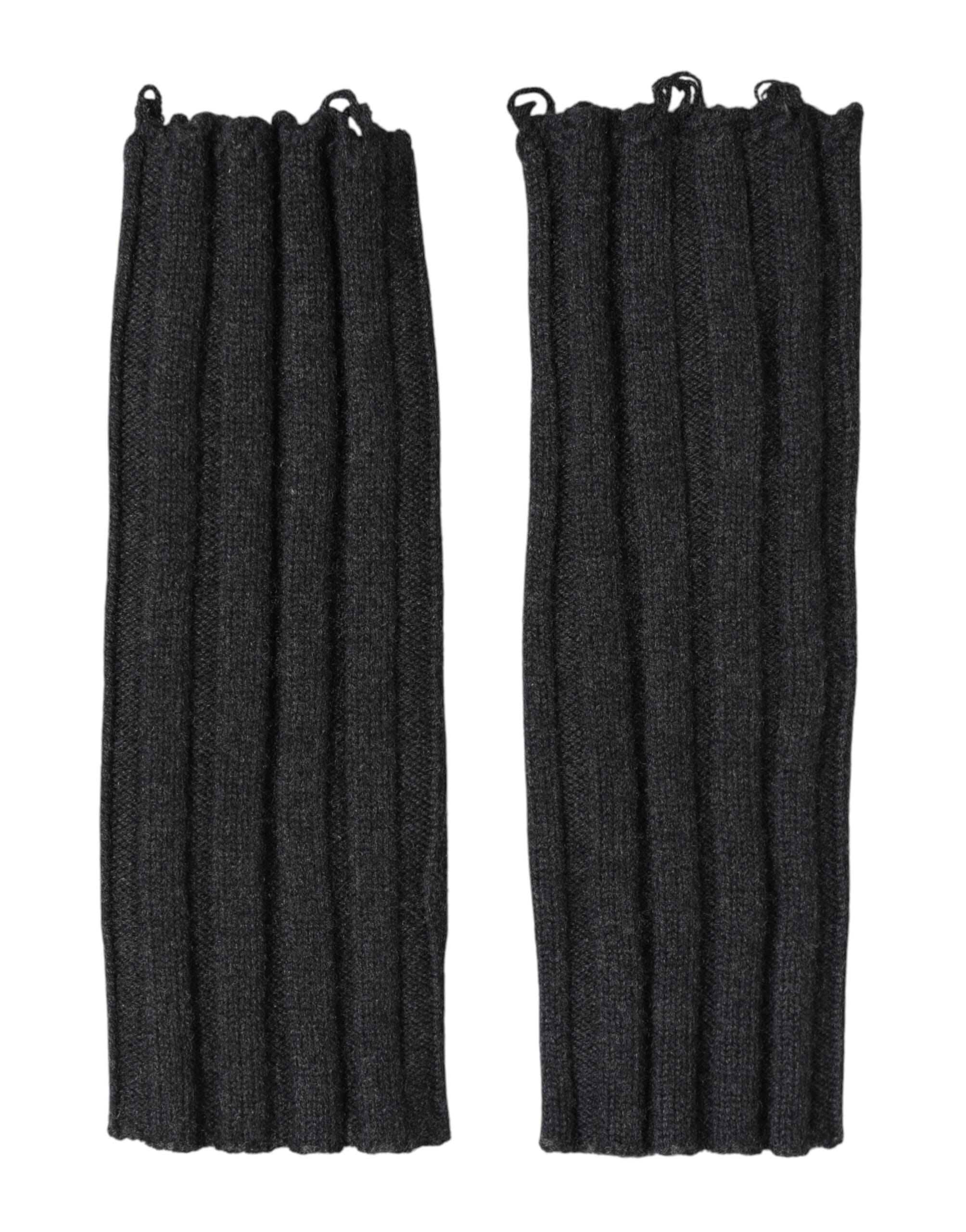 Dolce & Gabbana Virgin Wool Knitted Fingerless Men's Gloves