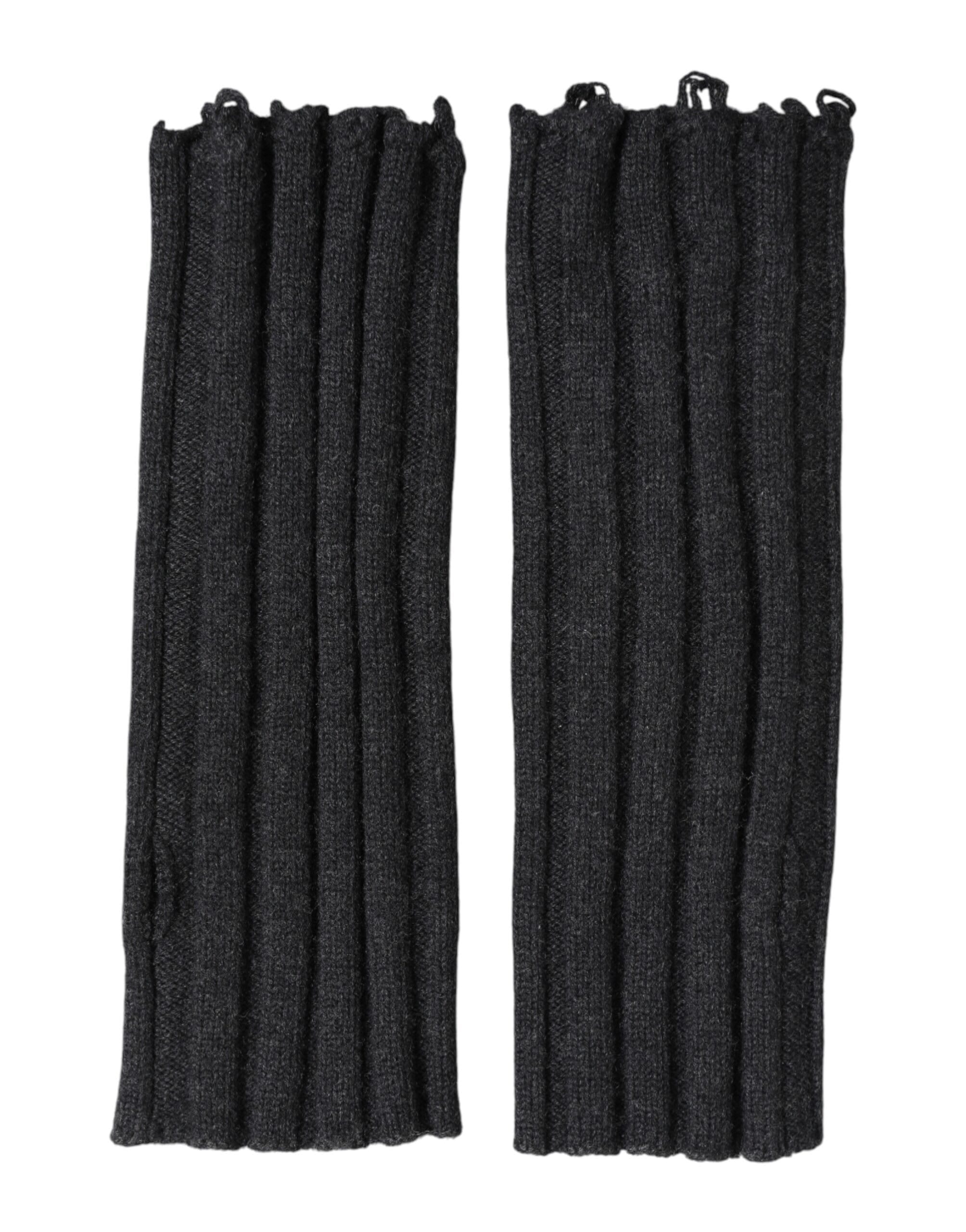 Dolce & Gabbana Virgin Wool Knitted Fingerless Men's Gloves
