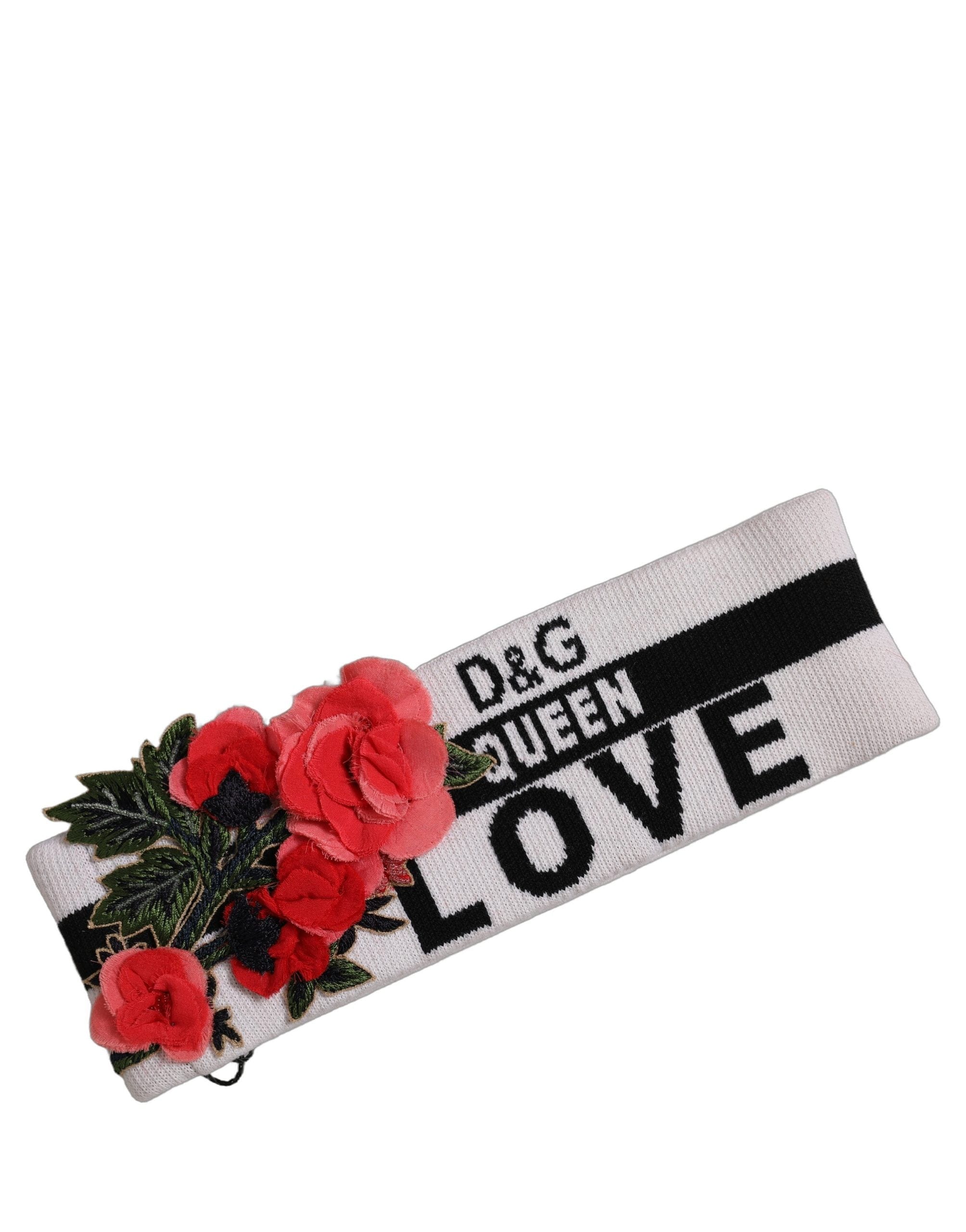 Dolce & Gabbana D&G Queen Love Floral Applique Head BandWomen's Hat