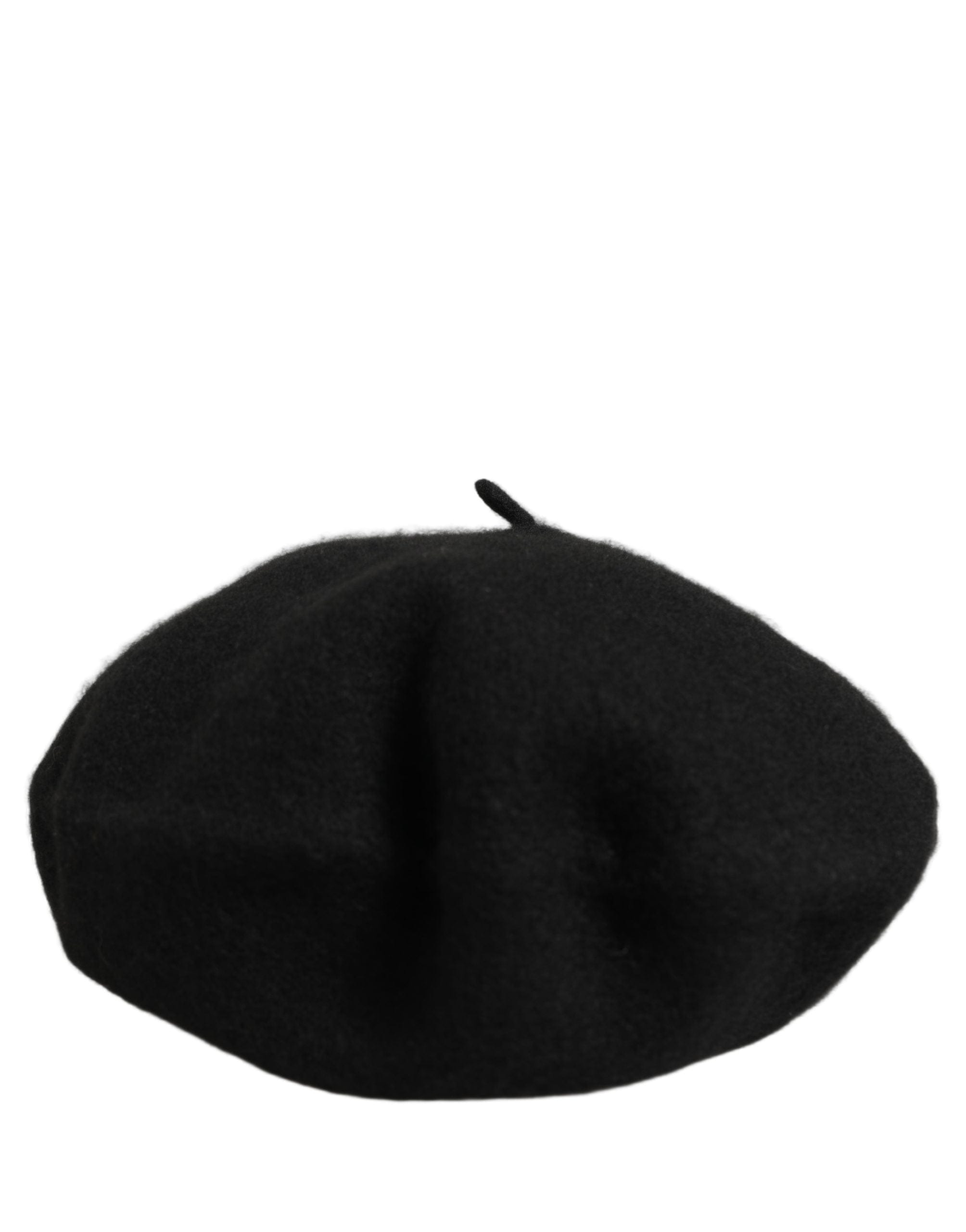 Dolce & Gabbana Black Wool French Style Beret Capello Women's Hat