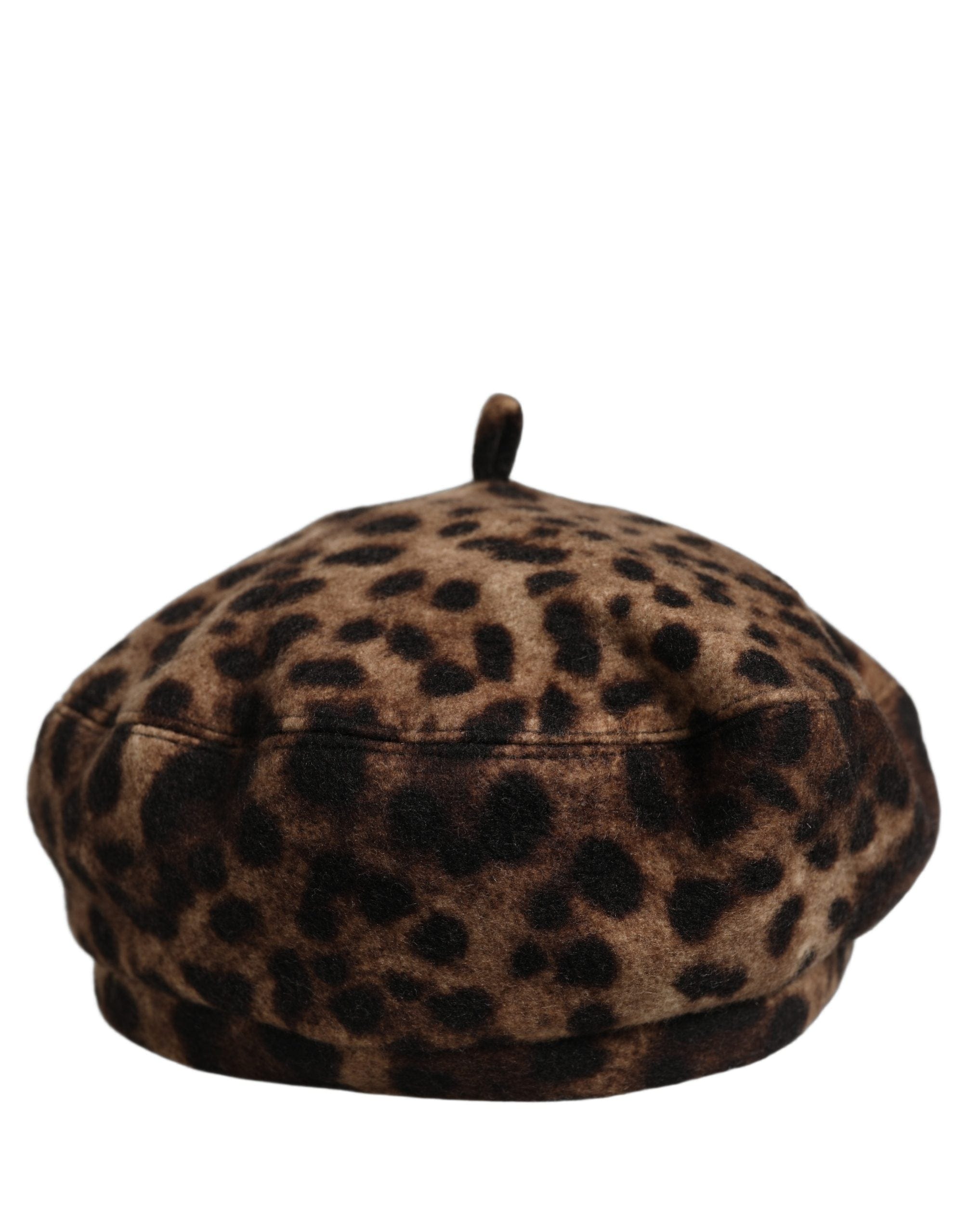 Dolce & Gabbana Brown Leopard French Style Beret Capello Women's Hat
