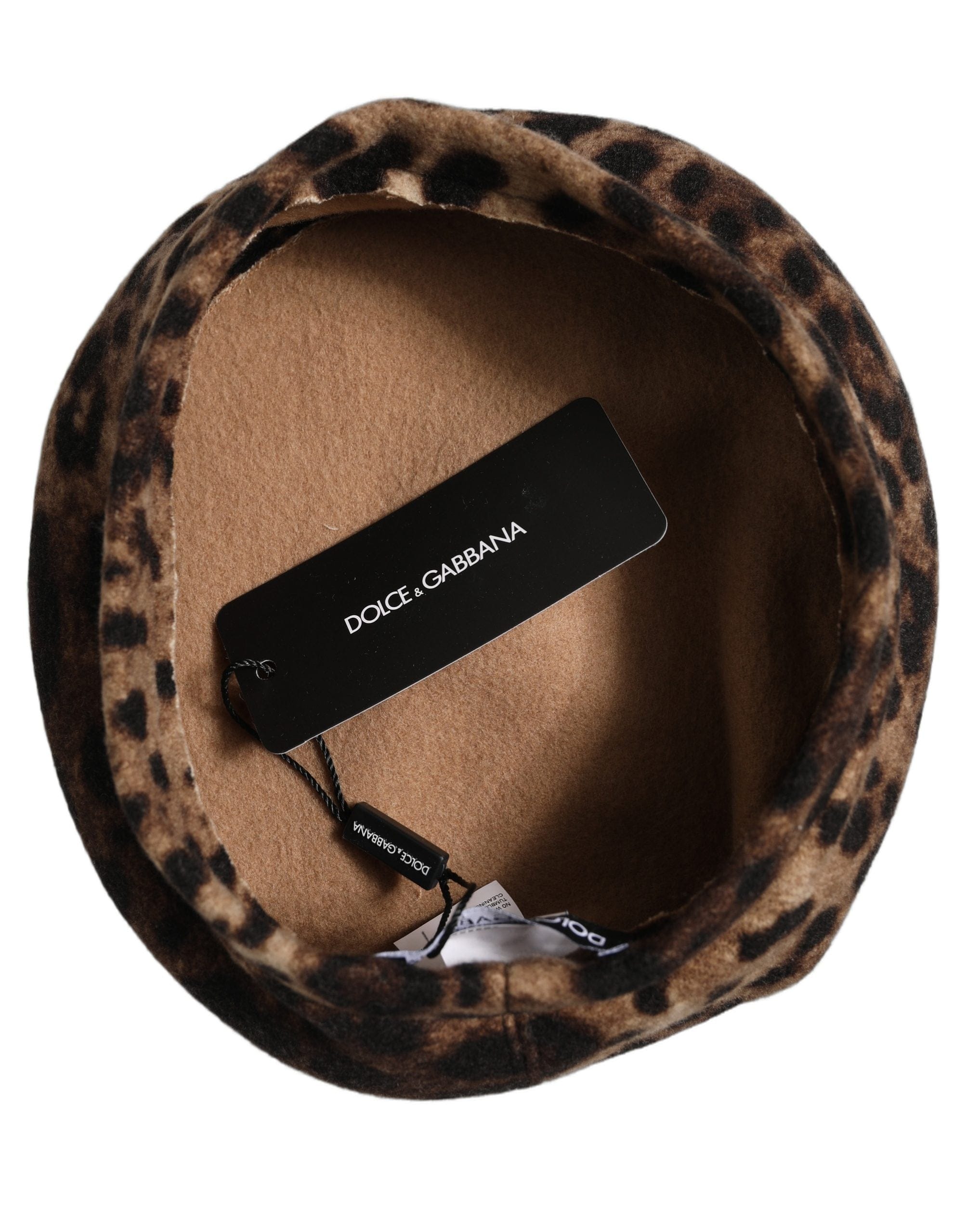 Dolce & Gabbana Brown Leopard French Style Beret Capello Women's Hat