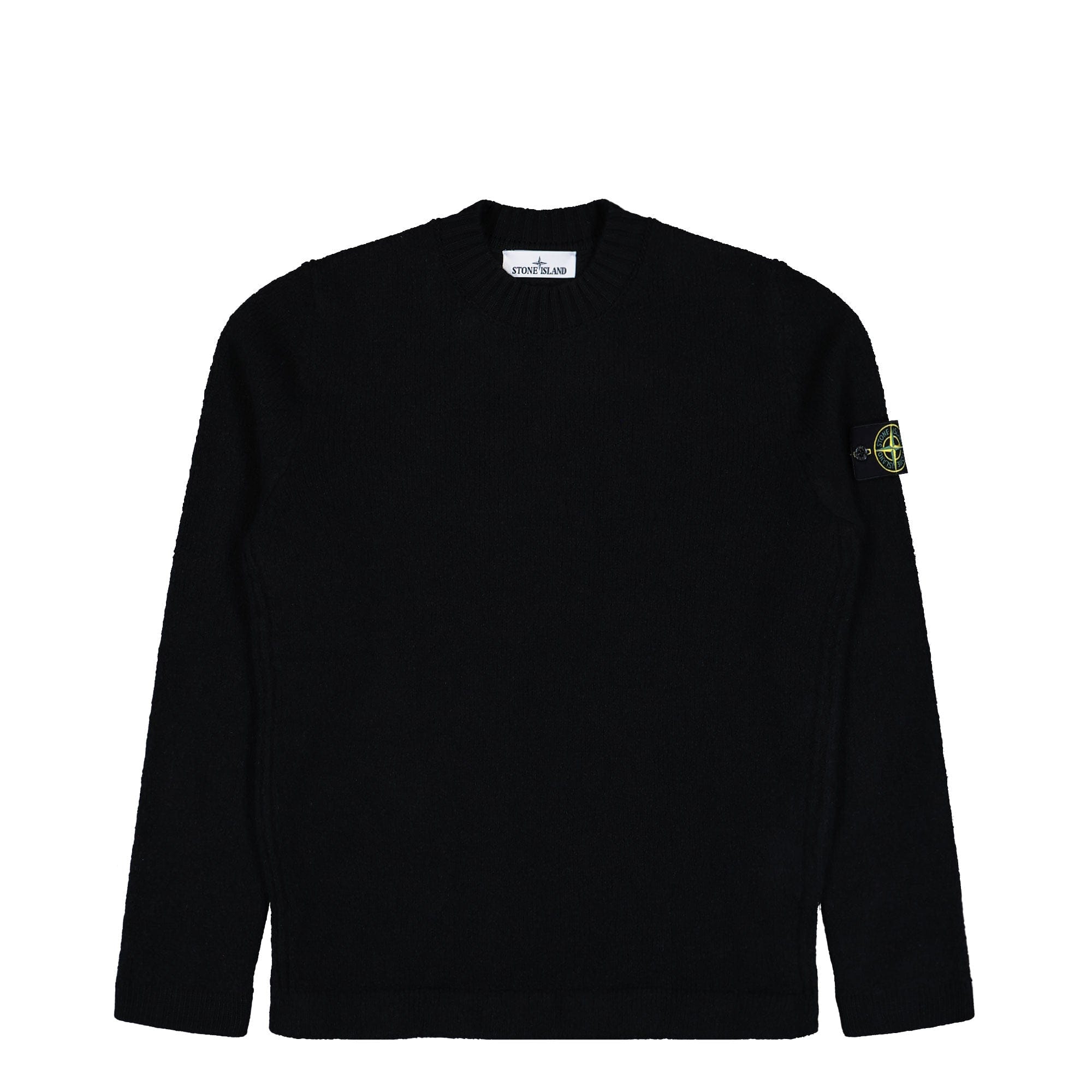 Stone Island Crewneck Jumper With Brushed Texture