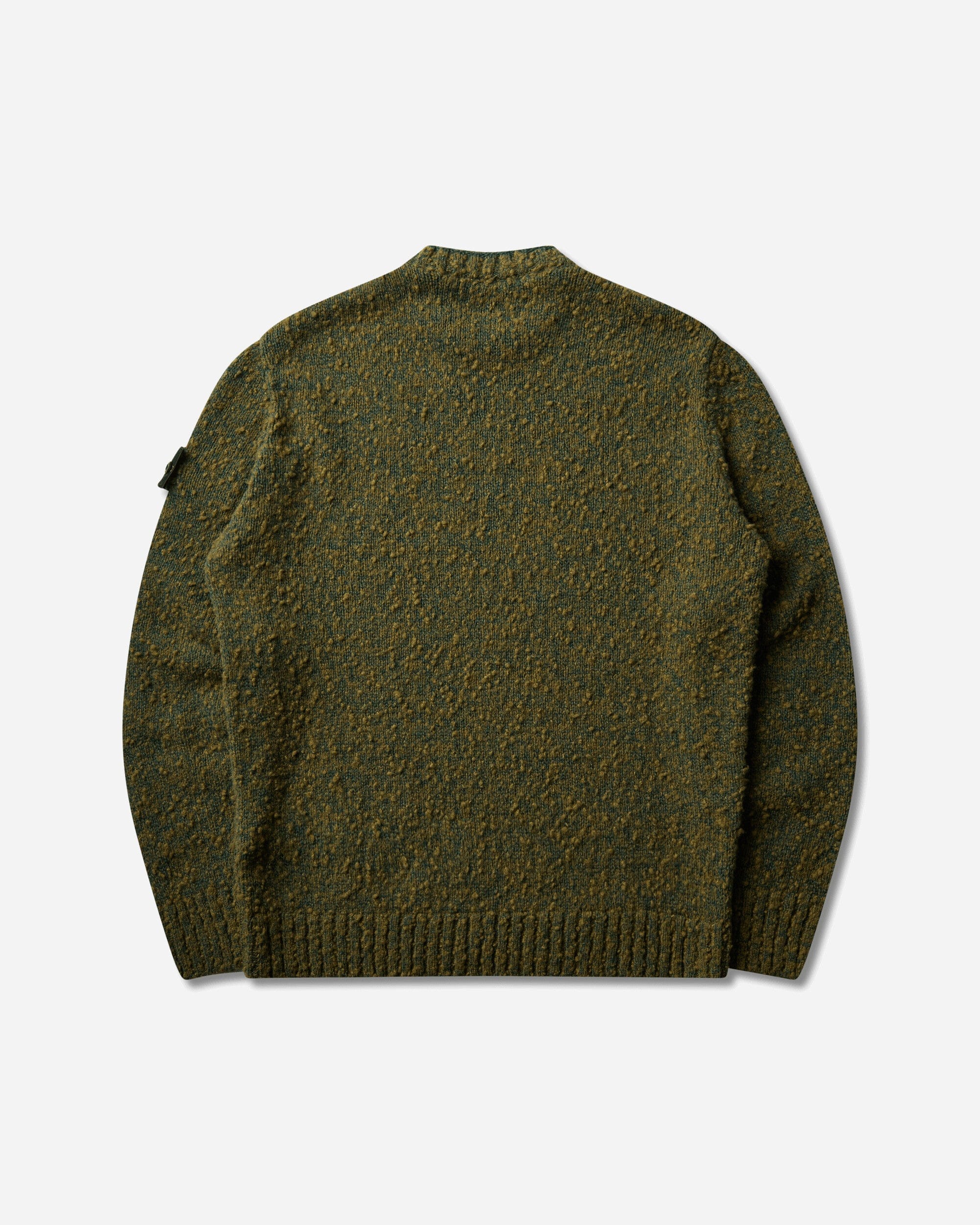 Stone Island Men's Speckled Wool Nylon Sweater Dark Green