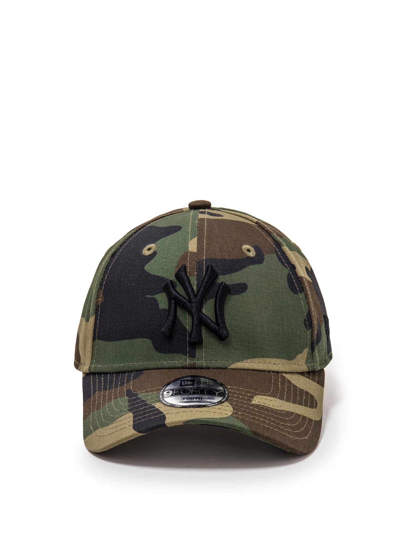 New Era Kids' New York Yankees League Essential 9FORTY Cap White Multi