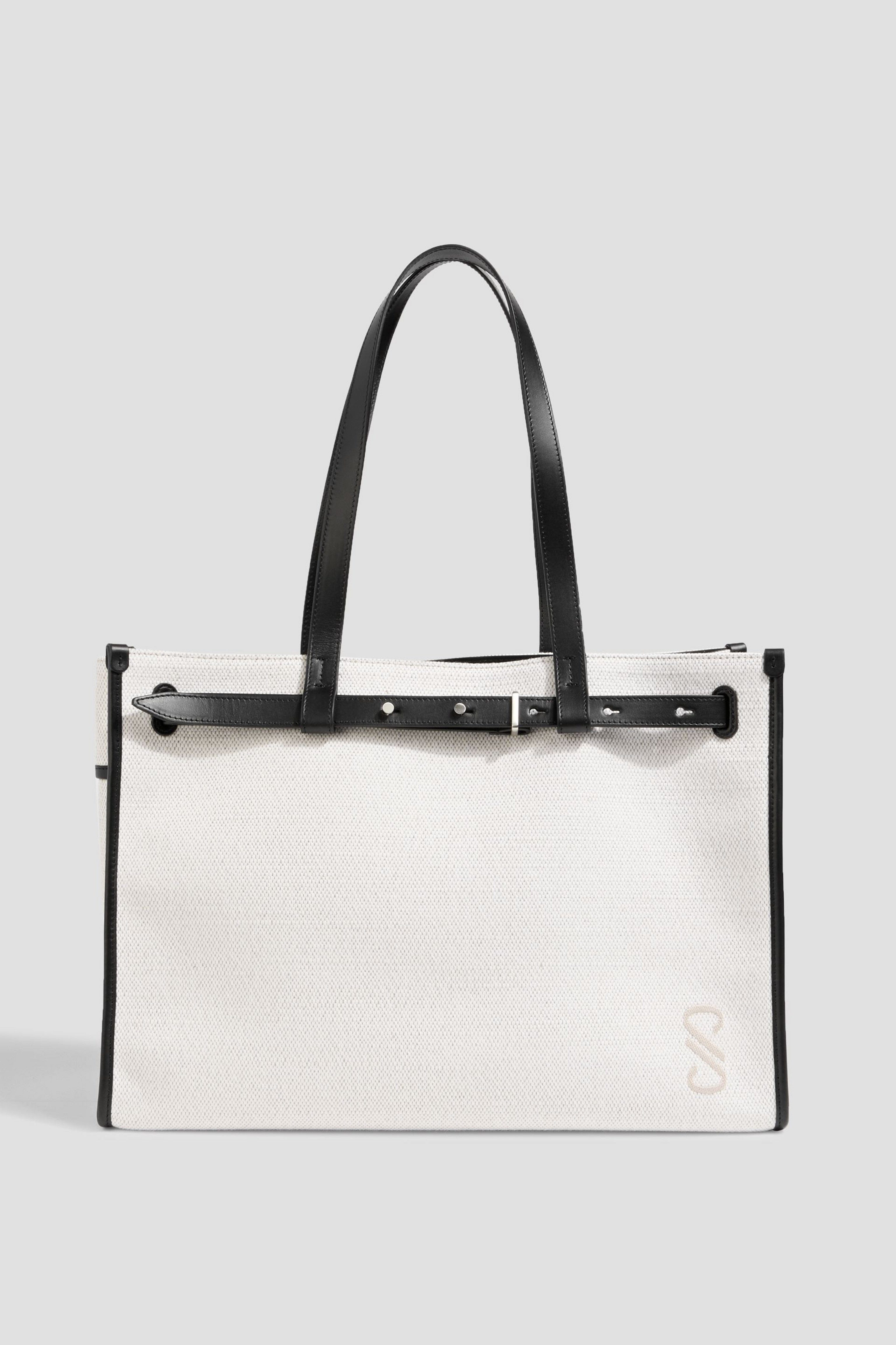 Proenza Schouler Belted Leather - Trimmed Canvas Tote