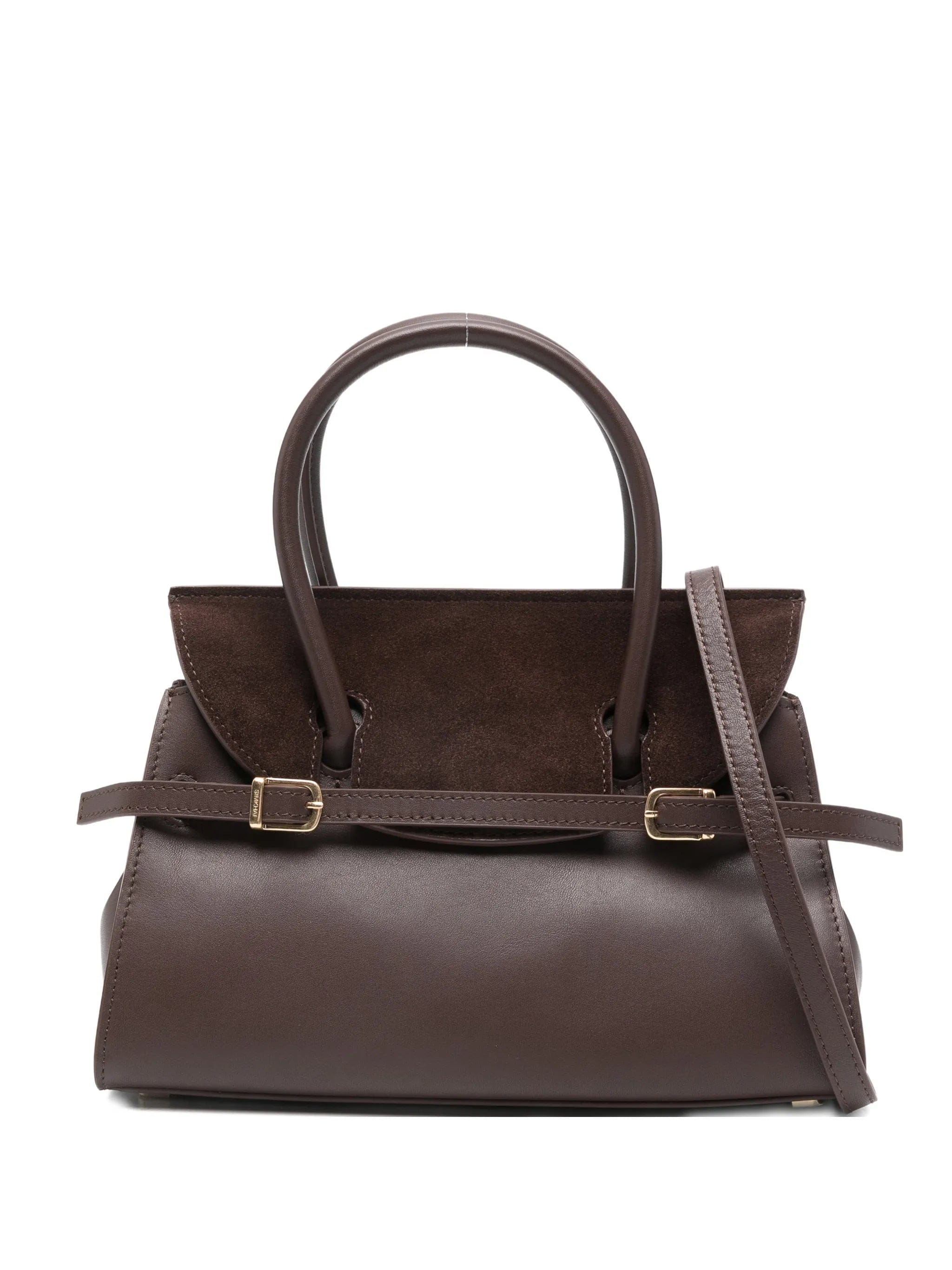 Simkhai small River suede - panel buckled tote bag