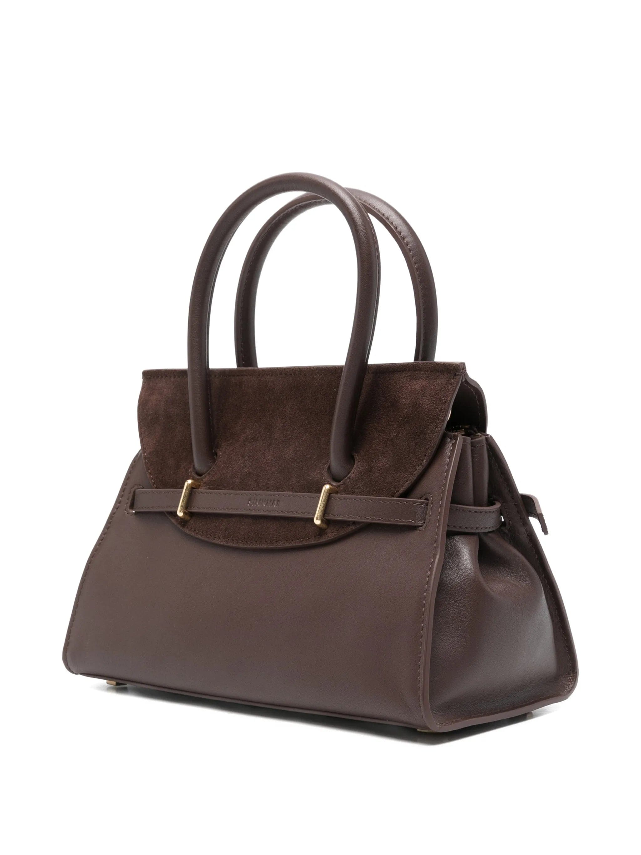 Simkhai small River suede - panel buckled tote bag