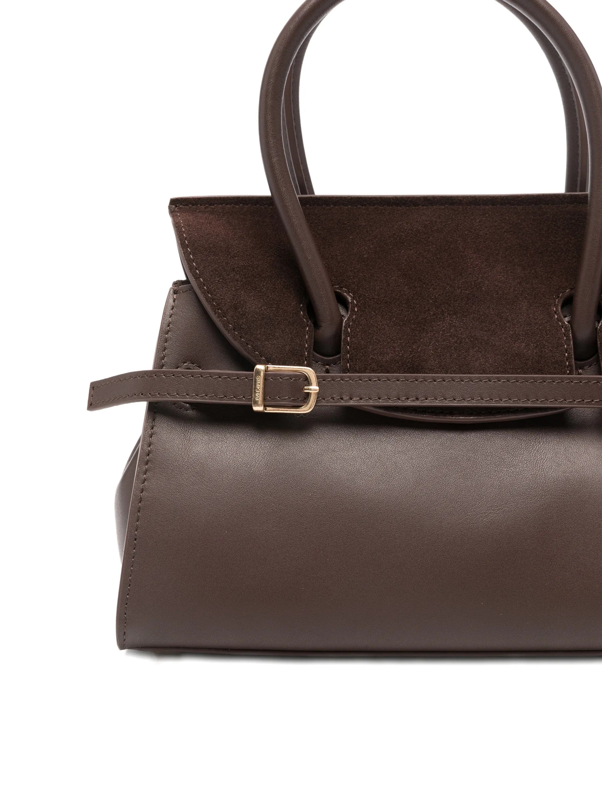 Simkhai small River suede - panel buckled tote bag