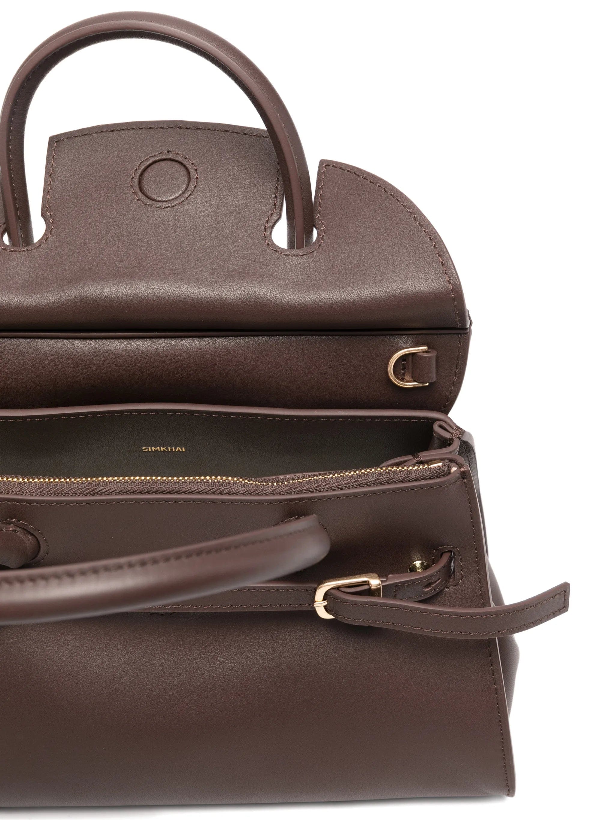 Simkhai small River suede - panel buckled tote bag