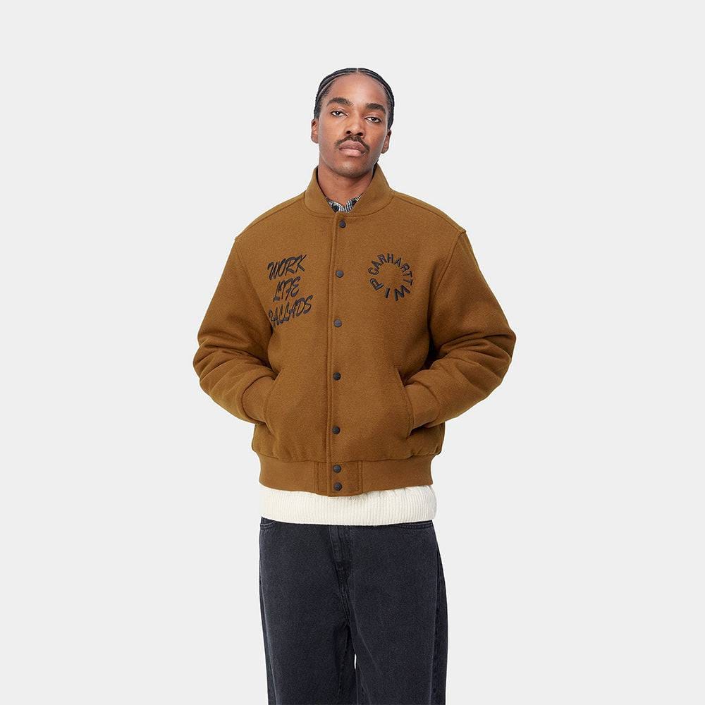 Carhartt WIP Work Varsity Bomber - Deep H Brown