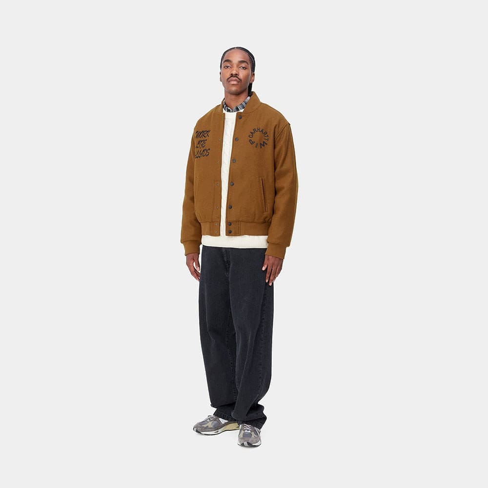 Carhartt WIP Work Varsity Bomber - Deep H Brown