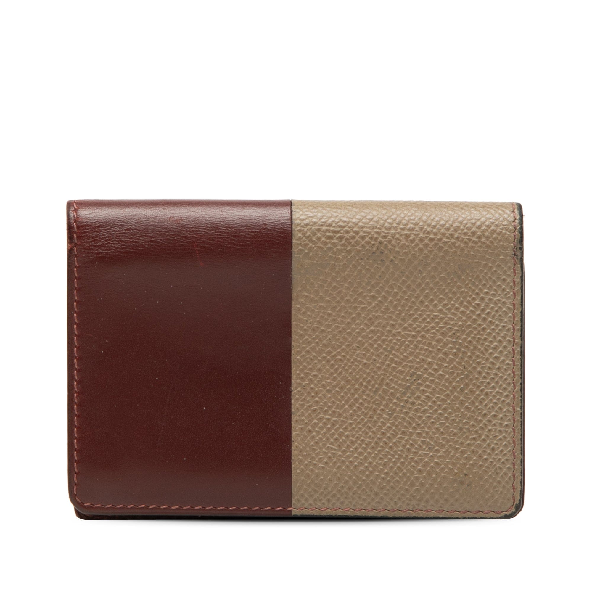 Hermès Bicolor Epsom and Chamonix Manhattan Card Case