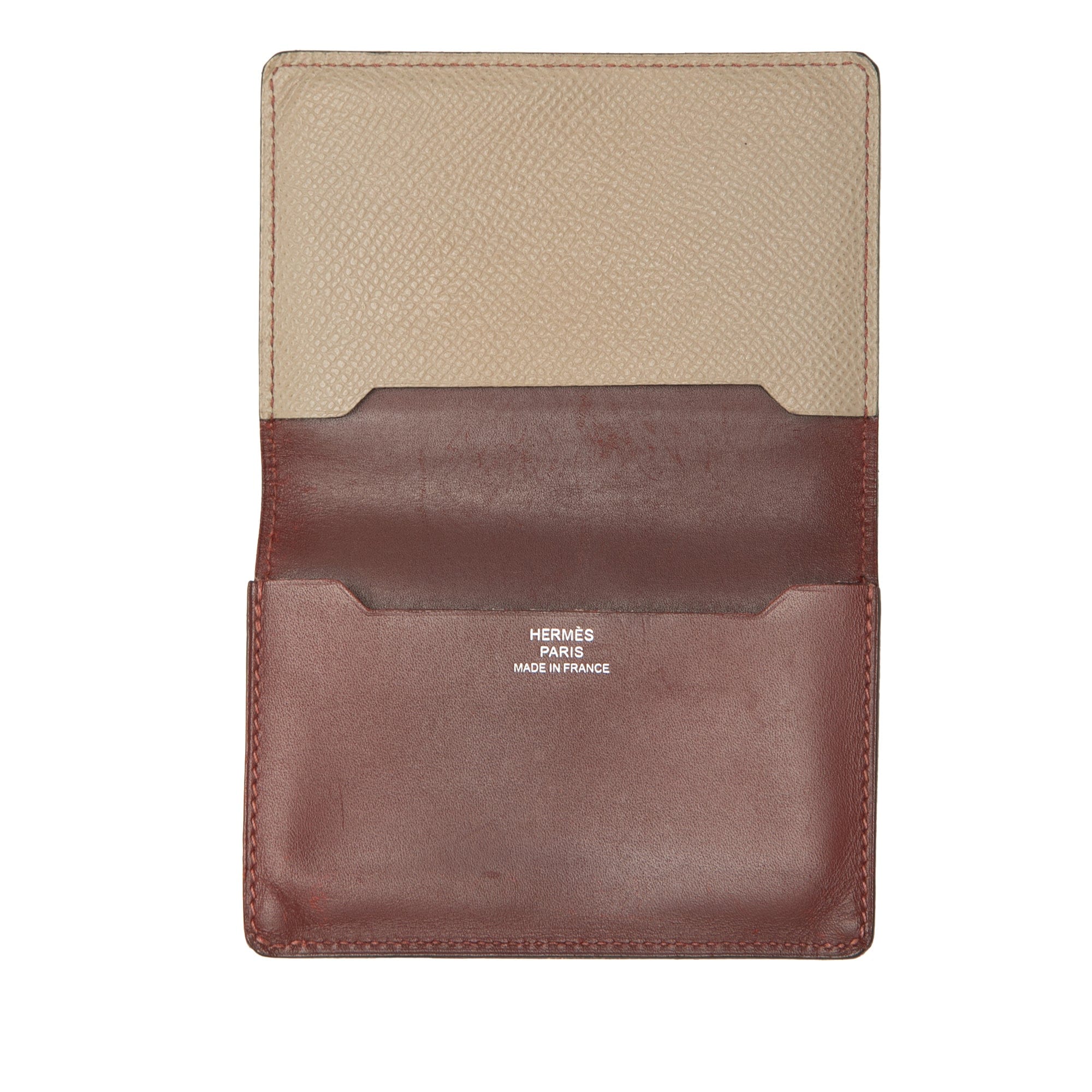 Hermès Bicolor Epsom and Chamonix Manhattan Card Case