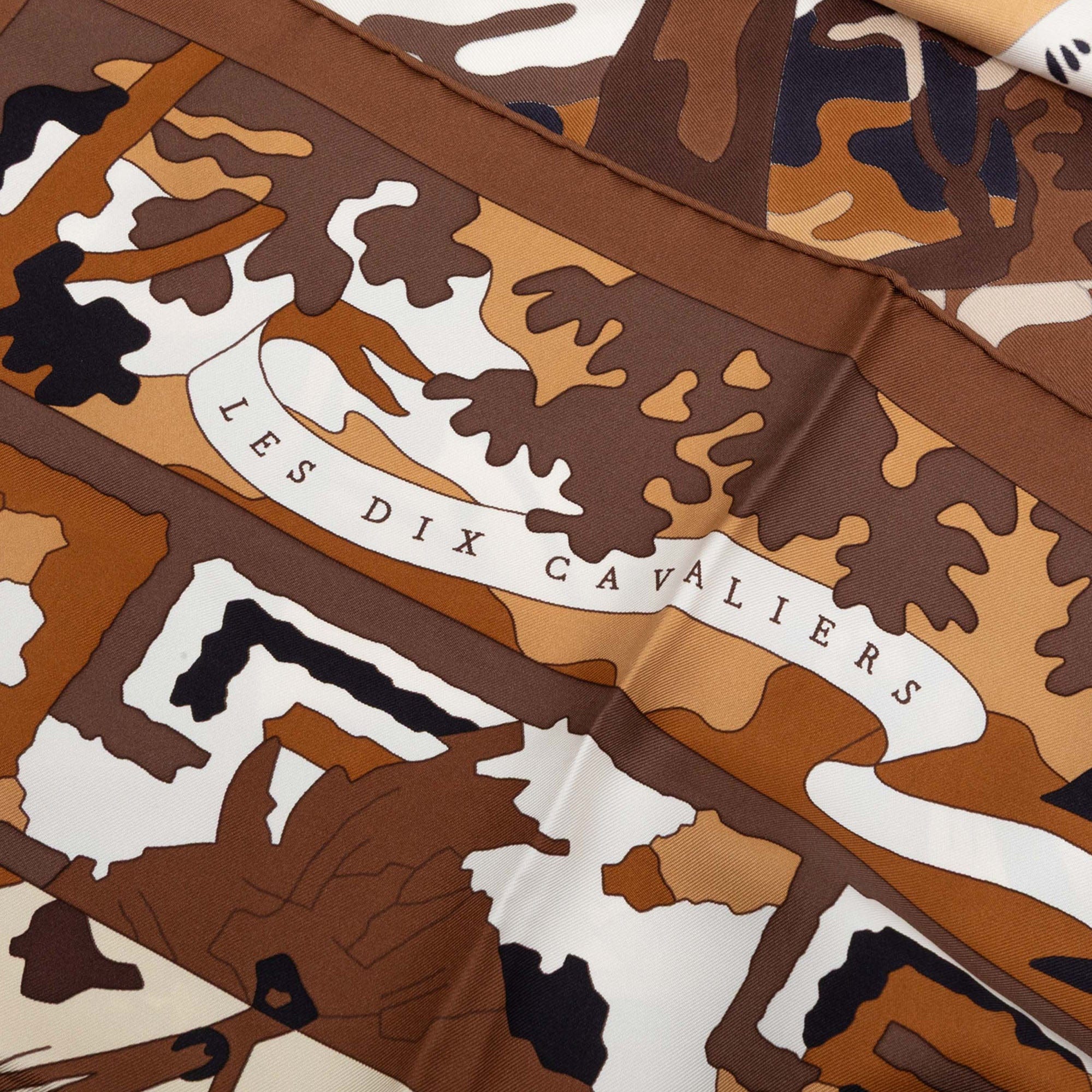 Hermès Les Dix Cavaliers Silk Scarf 90
