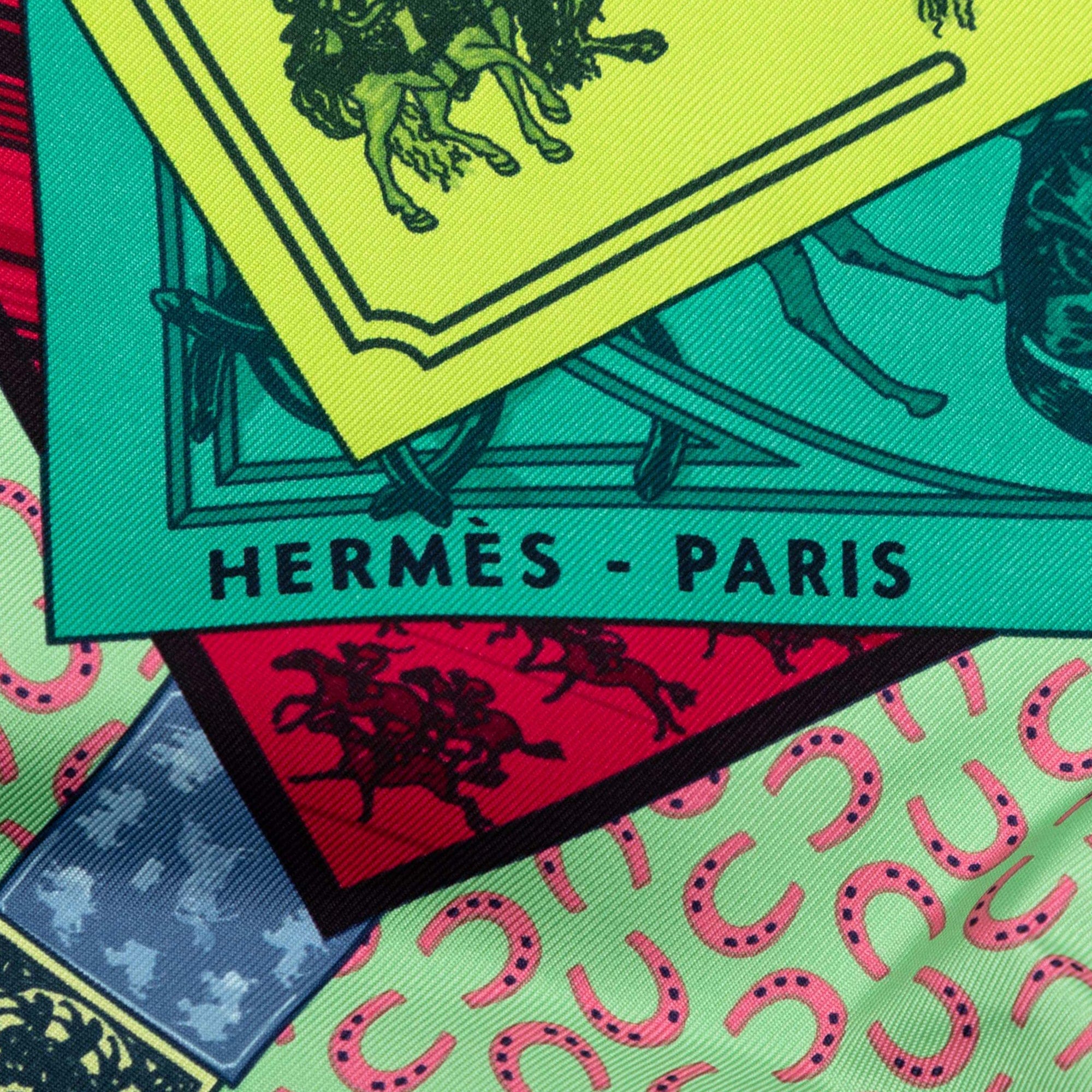 Hermès A Cheval Sur Mon Carre Silk Scarf