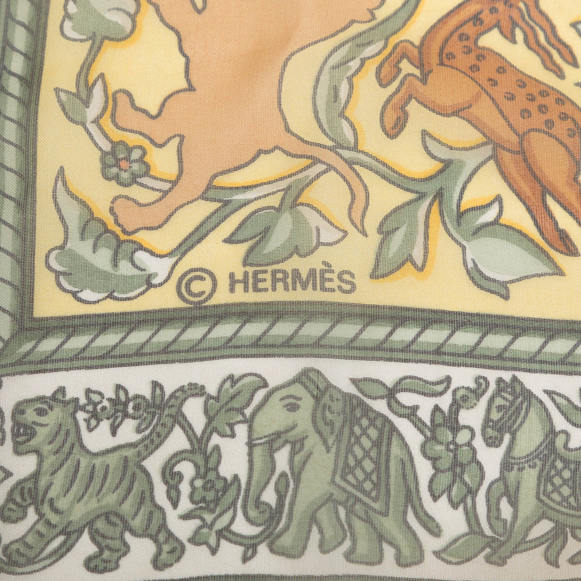 Hermès Chasse en Inde Silk Scarf 90