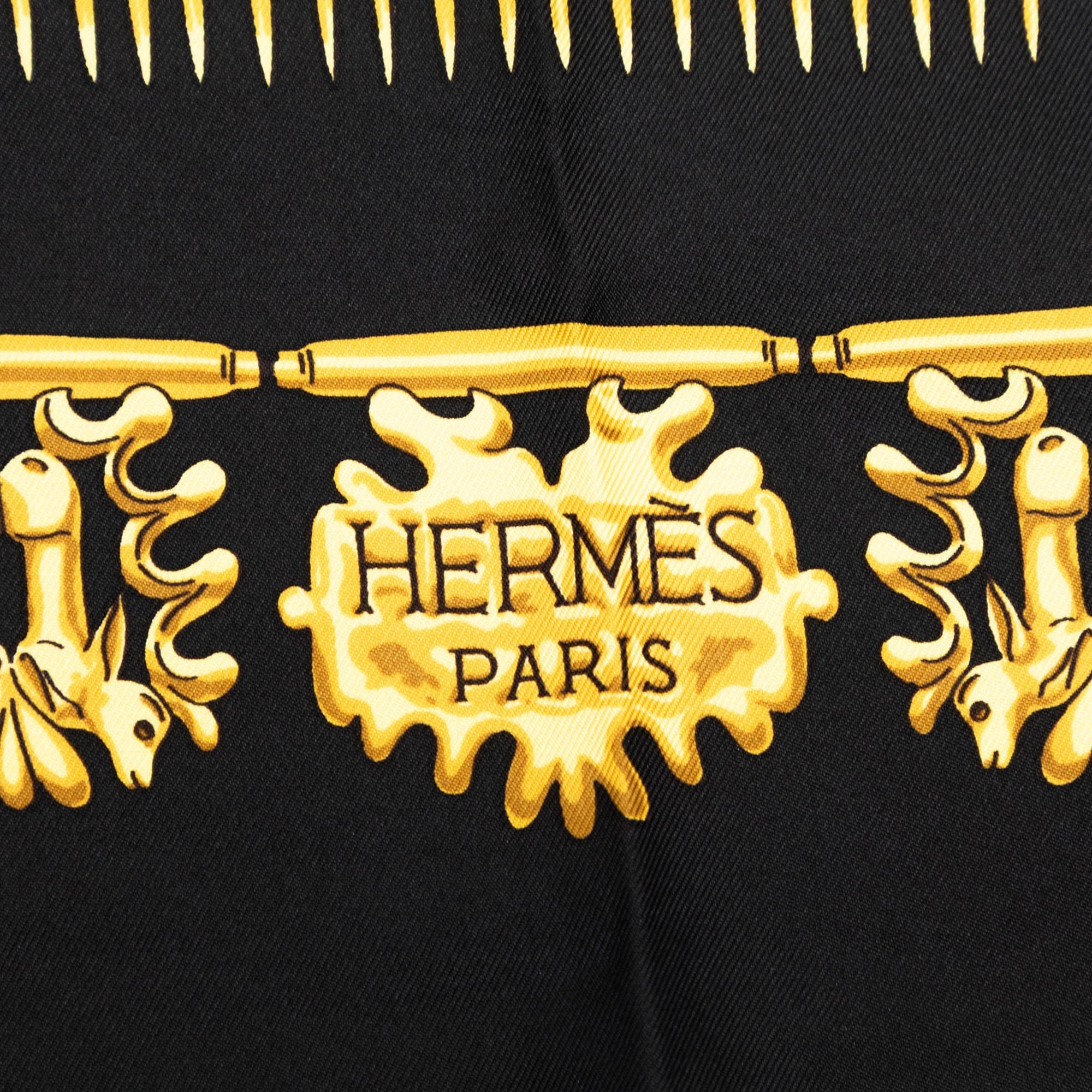Hermès Les Cavaliers d Or Silk Scarf 90