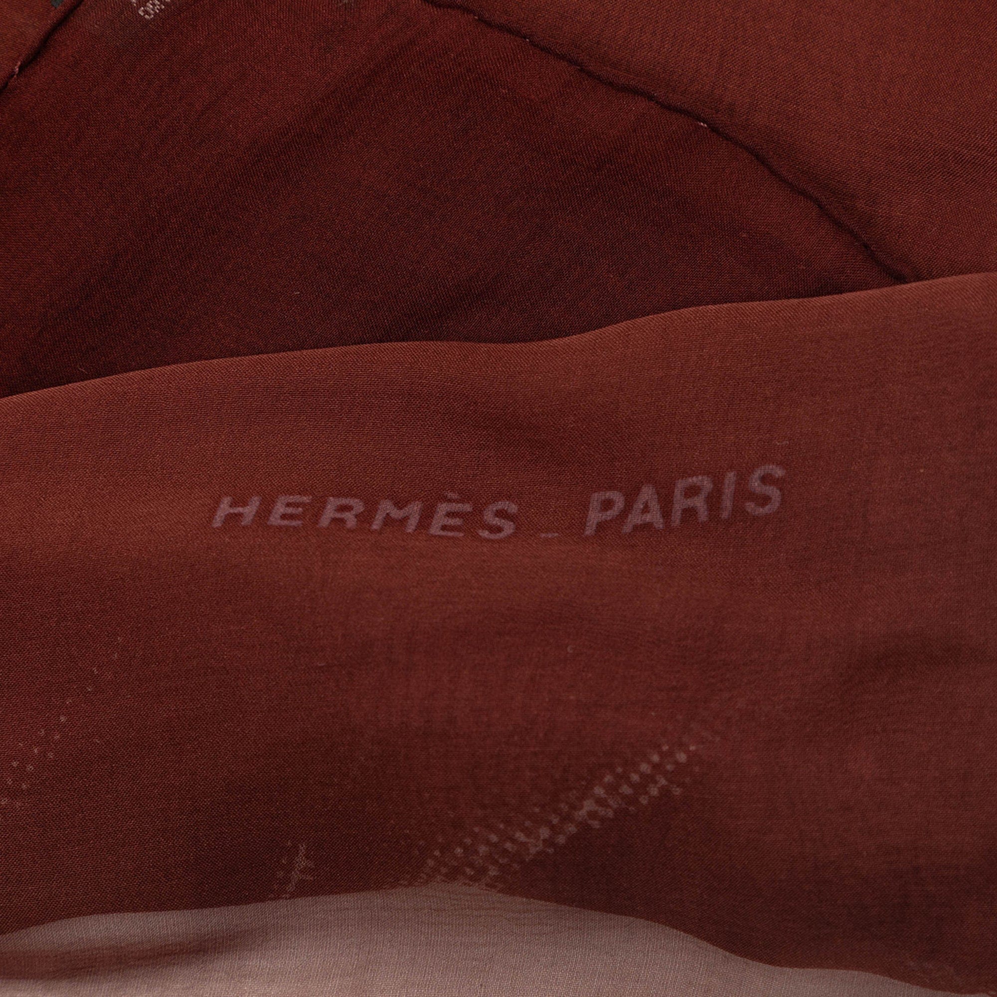 Hermès Dahlia Mousseline Silk Shawl 140