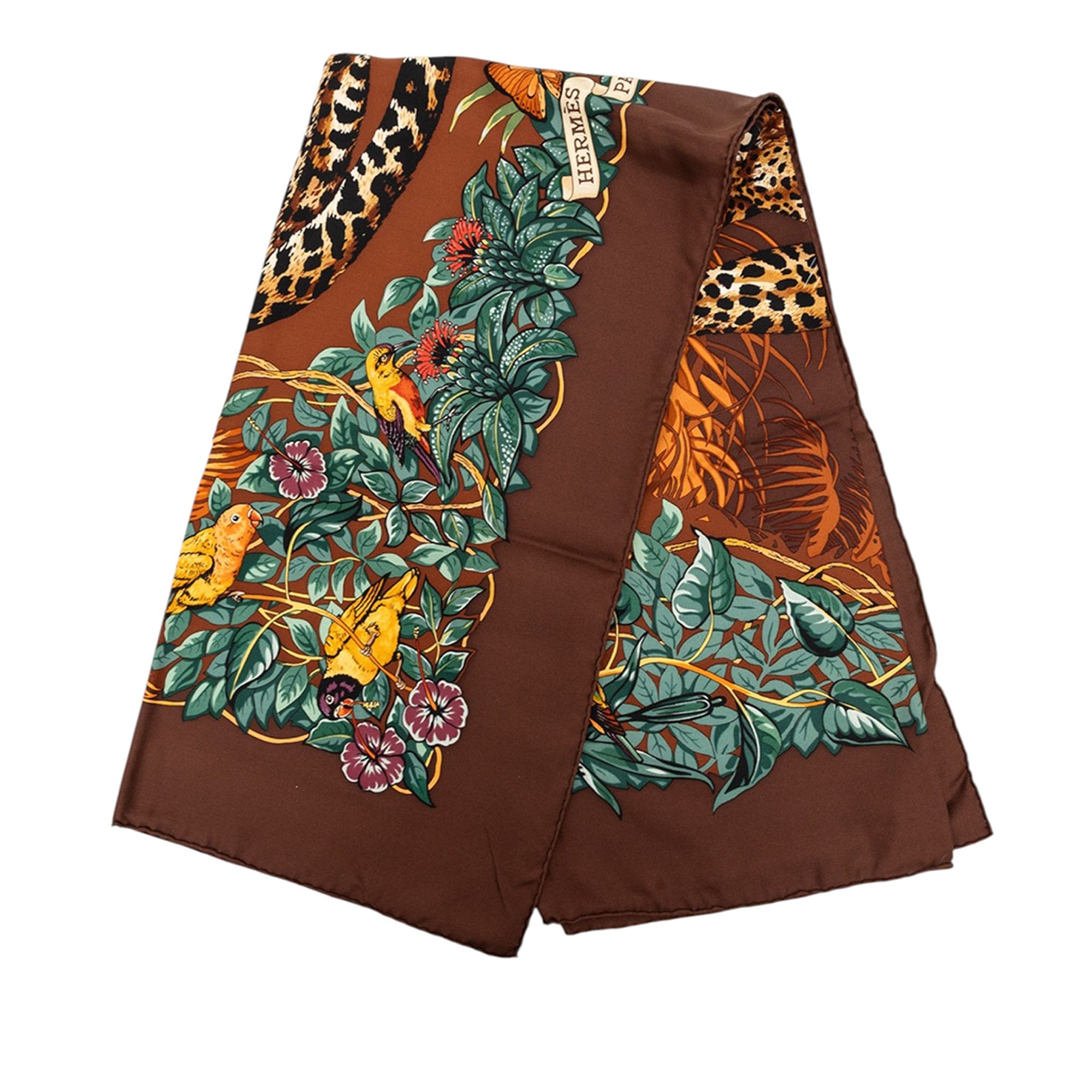 Hermès Jungle Love Silk Scarf 90