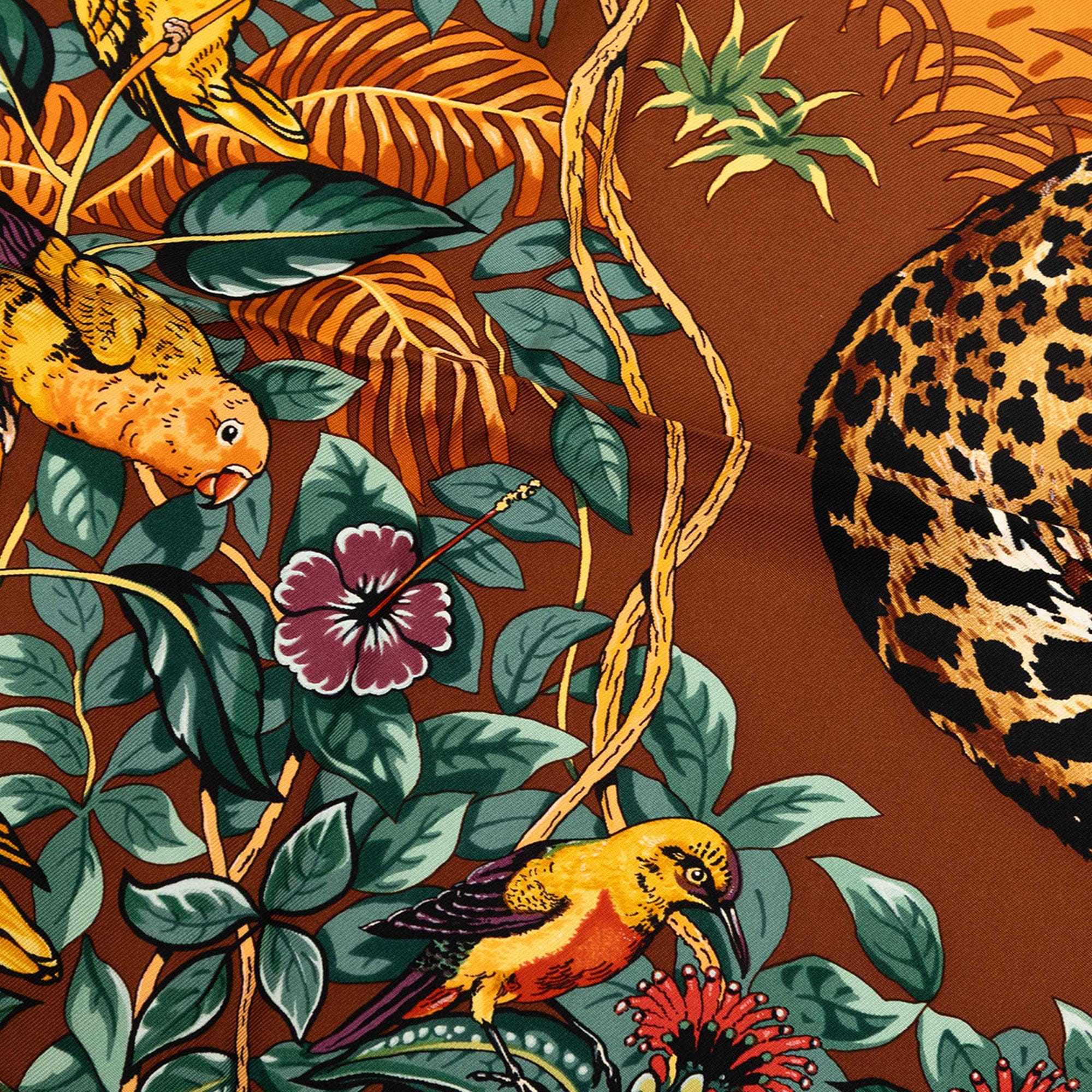 Hermès Jungle Love Silk Scarf 90