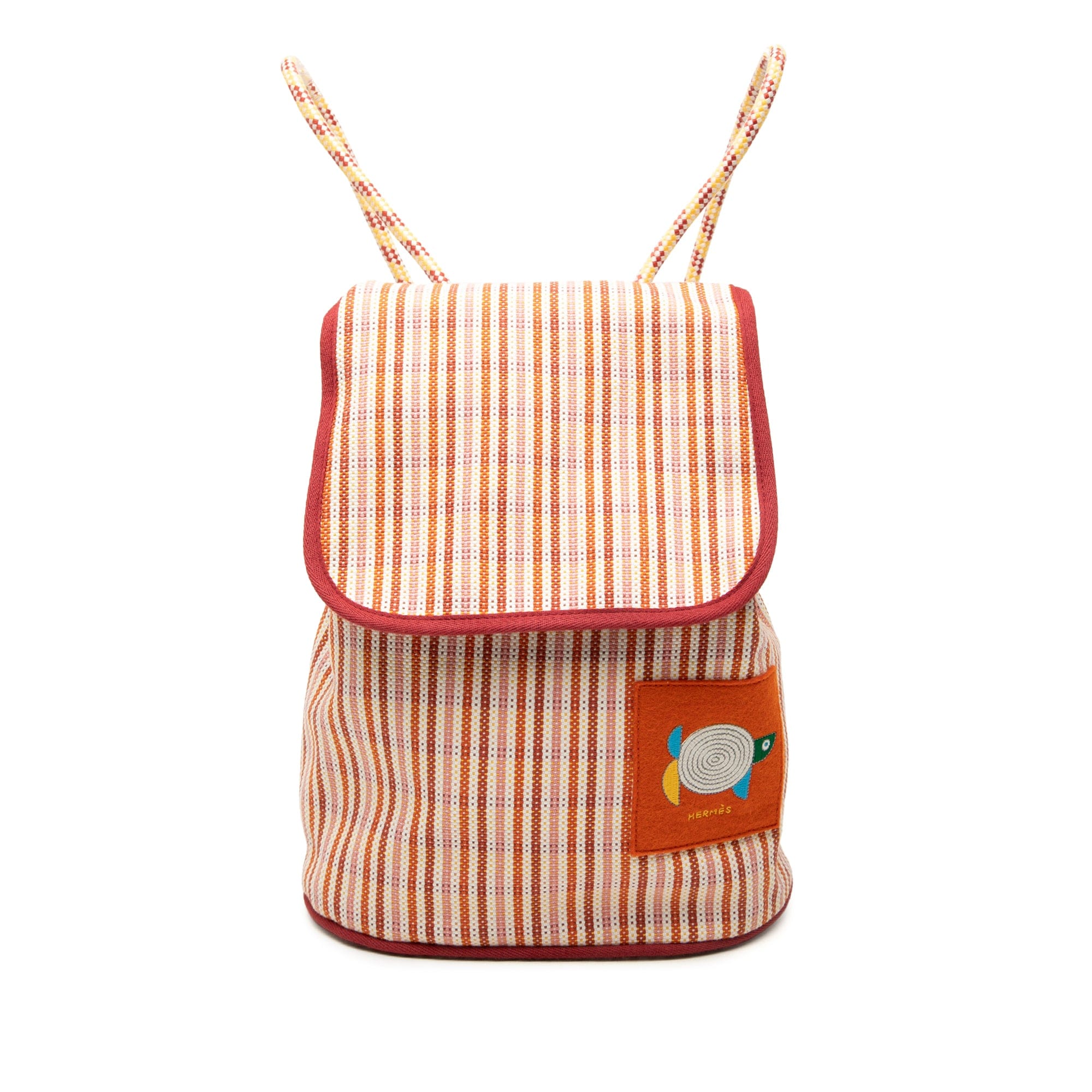 Hermès Canvas Animaux Nattes Backpack