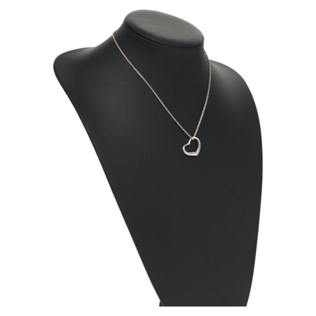 Tiffany&co. Open Heart Necklace Ag925 Silver Auth DXBS6542