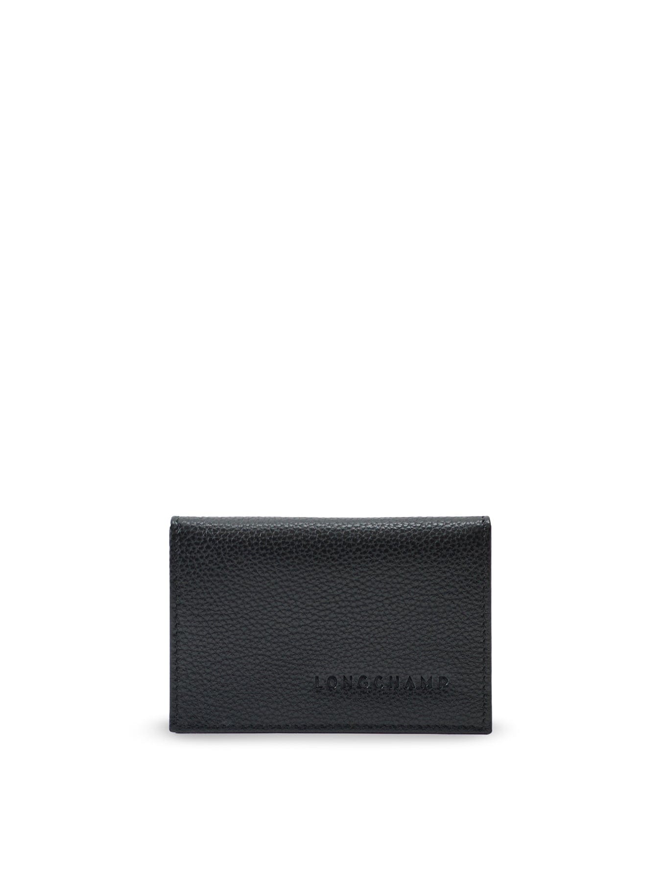 Longchamp Le Foulonné Leather Card Holder Black