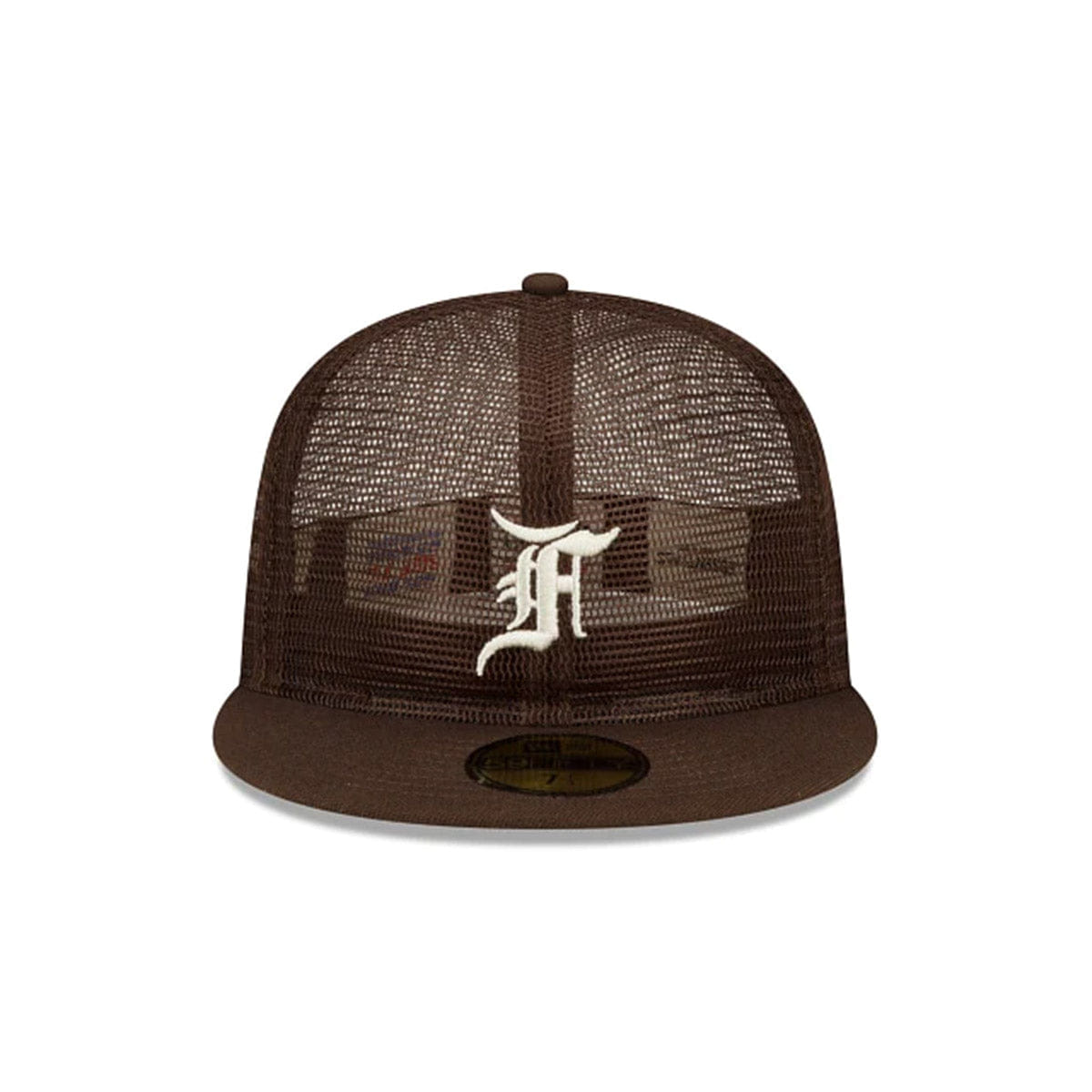 New Era '+ Fear of God Essentials Full Mesh 59FIFTY Closed Brown