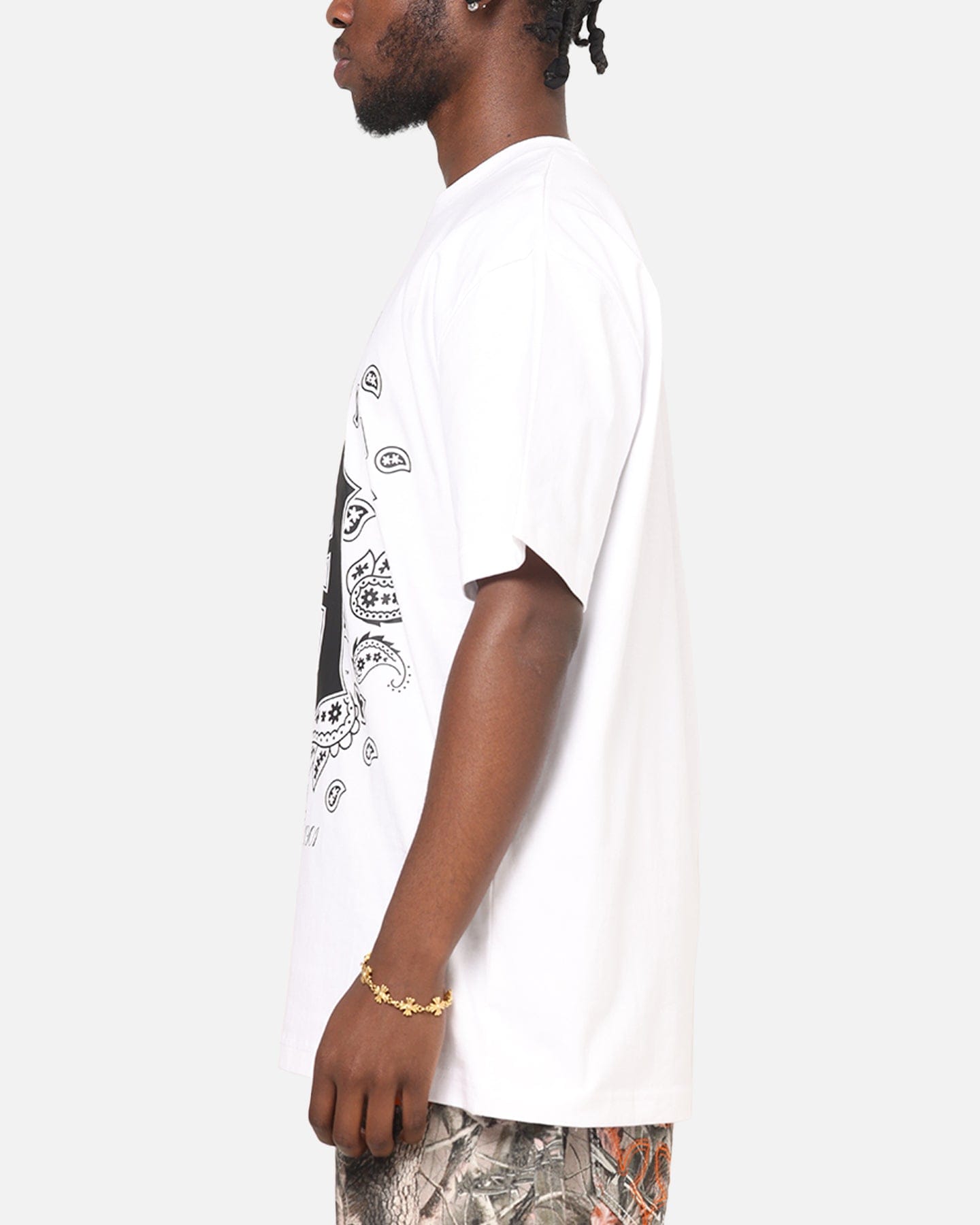 New Era Detroit Tigers Paisley Oversized T - Shirt White