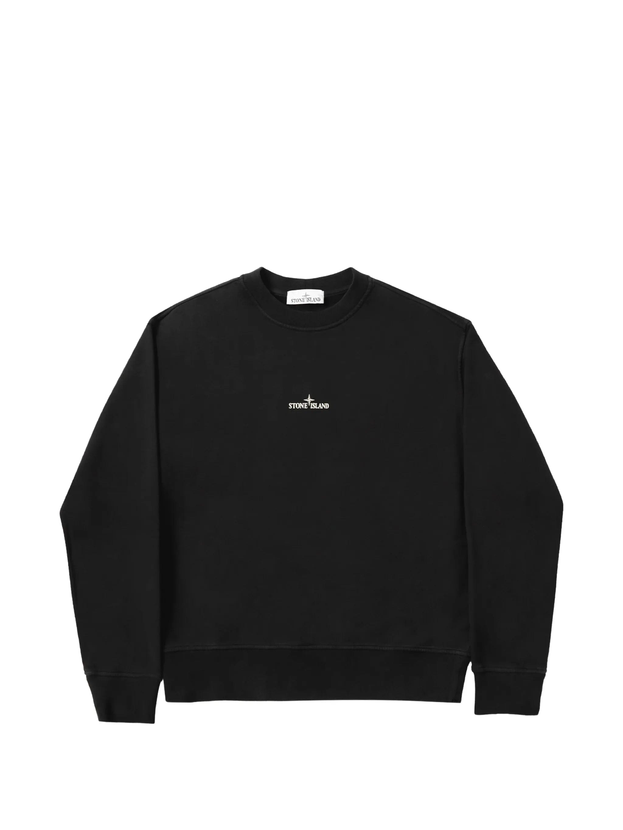 Stone Island logo - print black sweatshirt