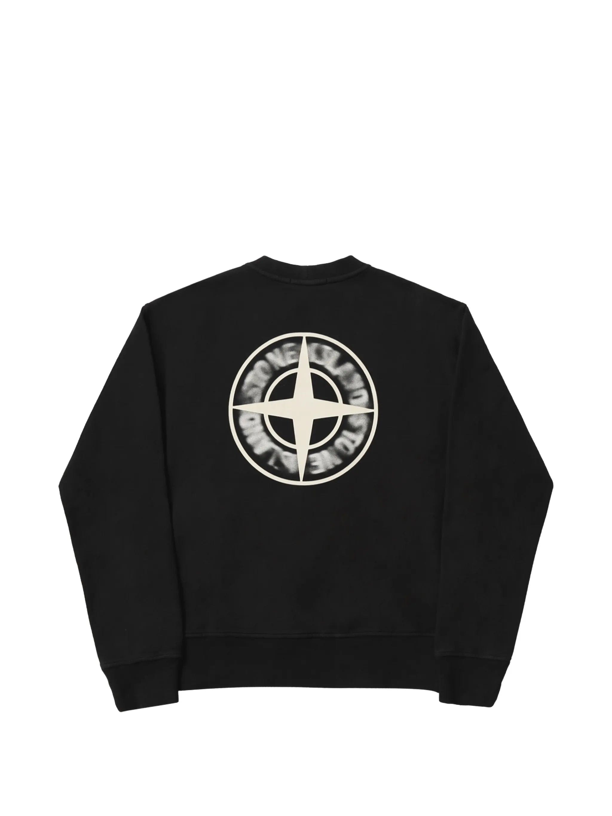 Stone Island logo - print black sweatshirt