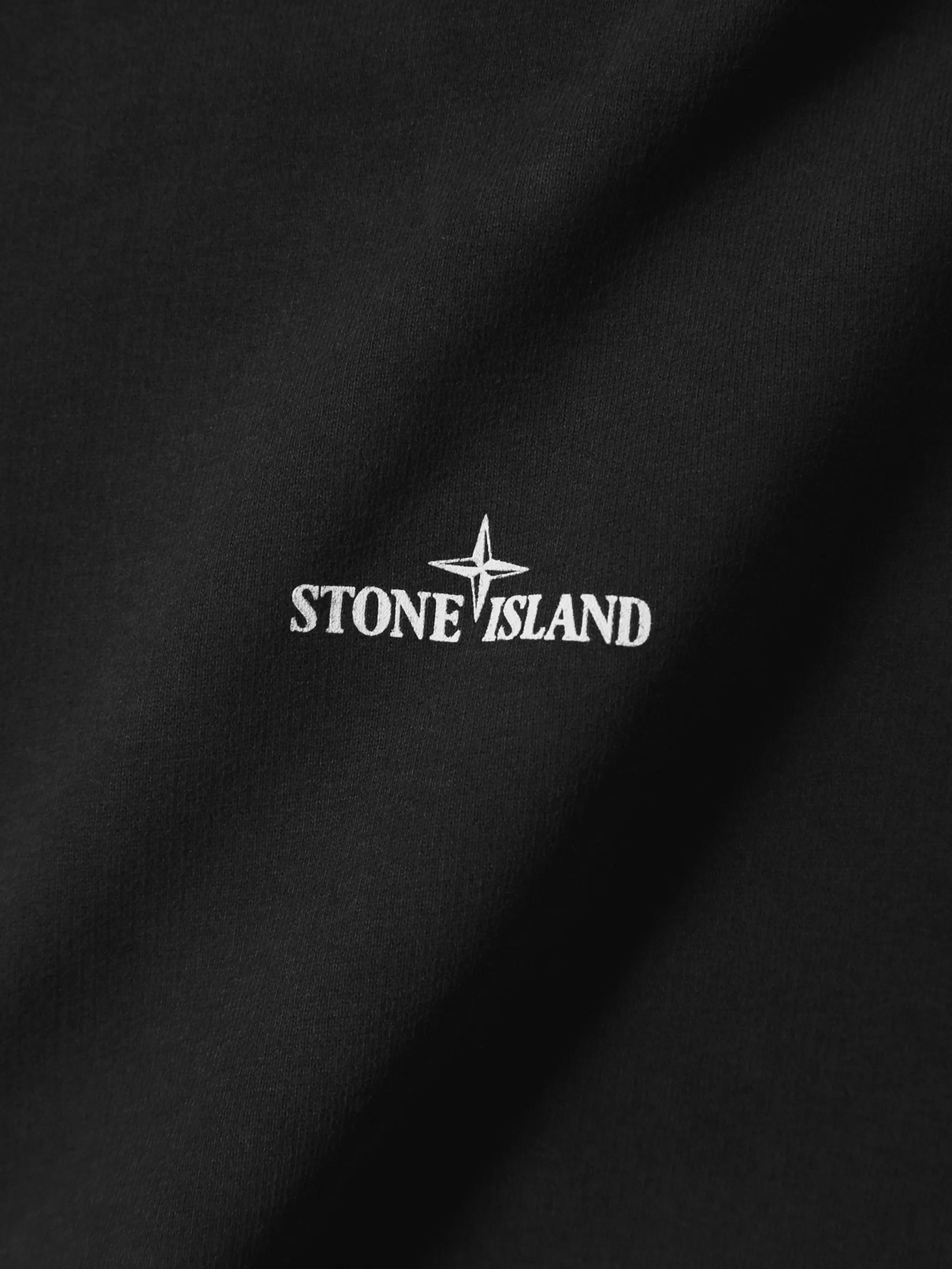 Stone Island logo - print black sweatshirt