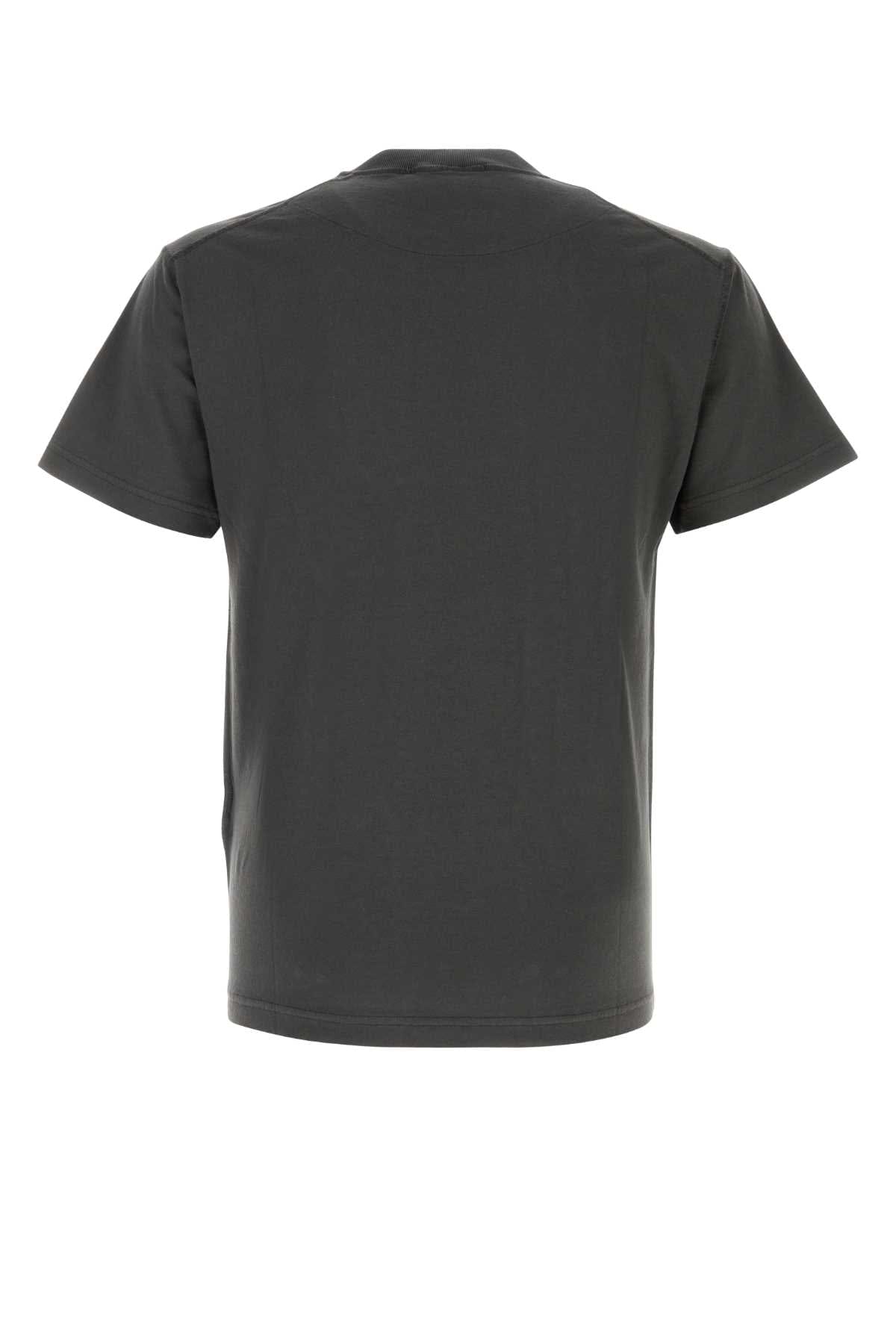 Stone Island Logo - Embroidered Cotton T - shirt — Gray