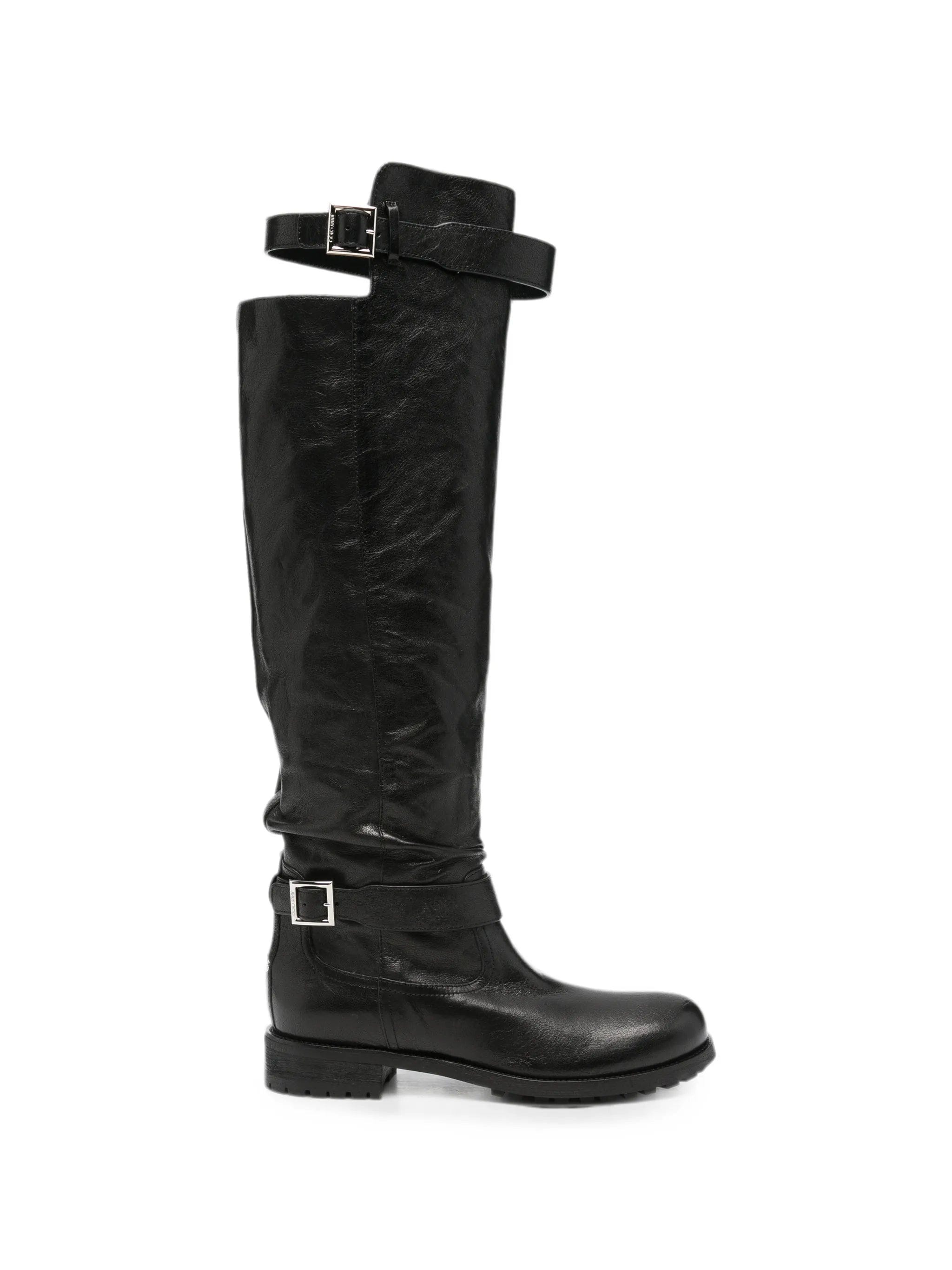 Jimmy Choo buckle - detail knee - high boots