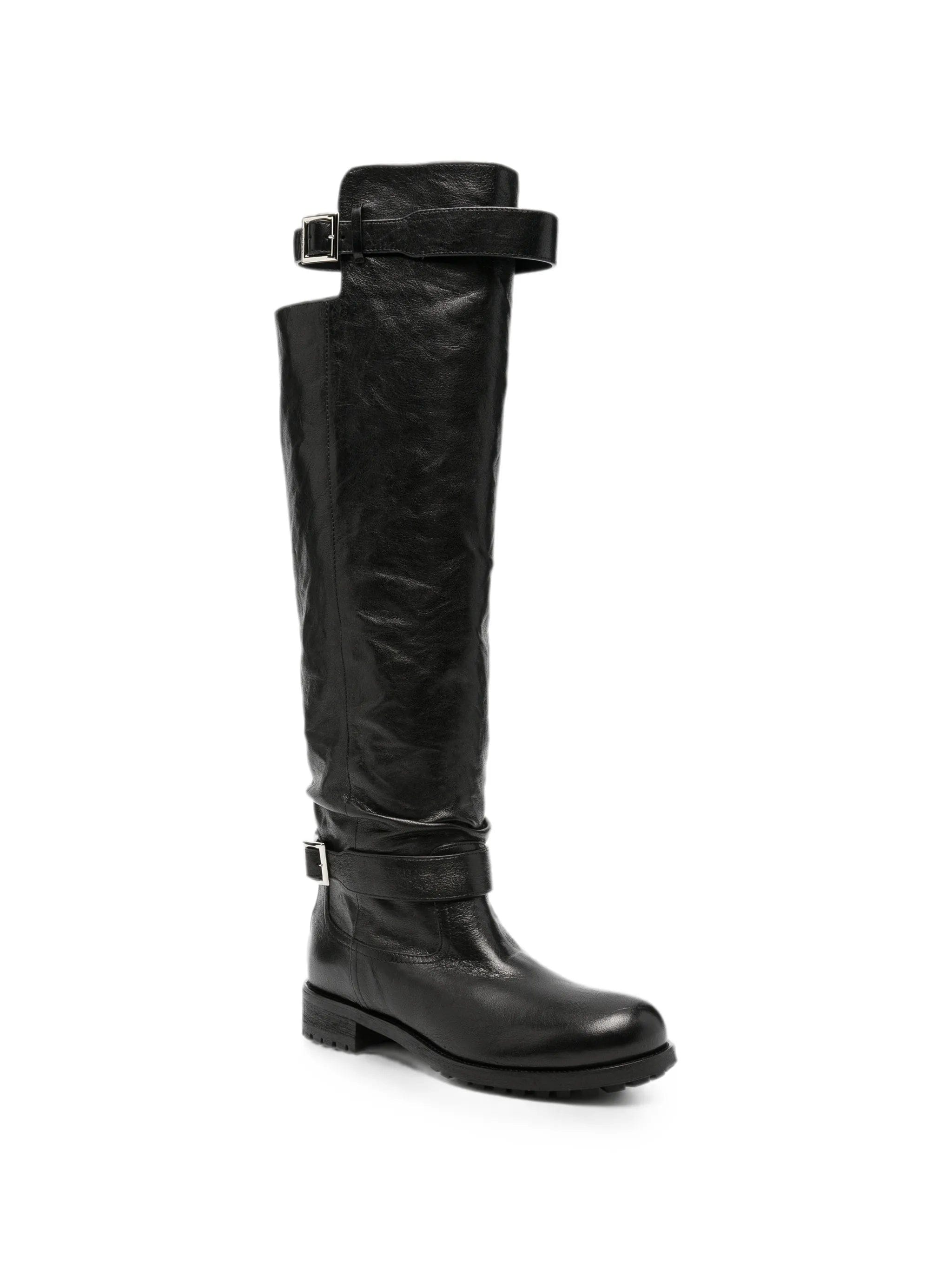 Jimmy Choo buckle - detail knee - high boots