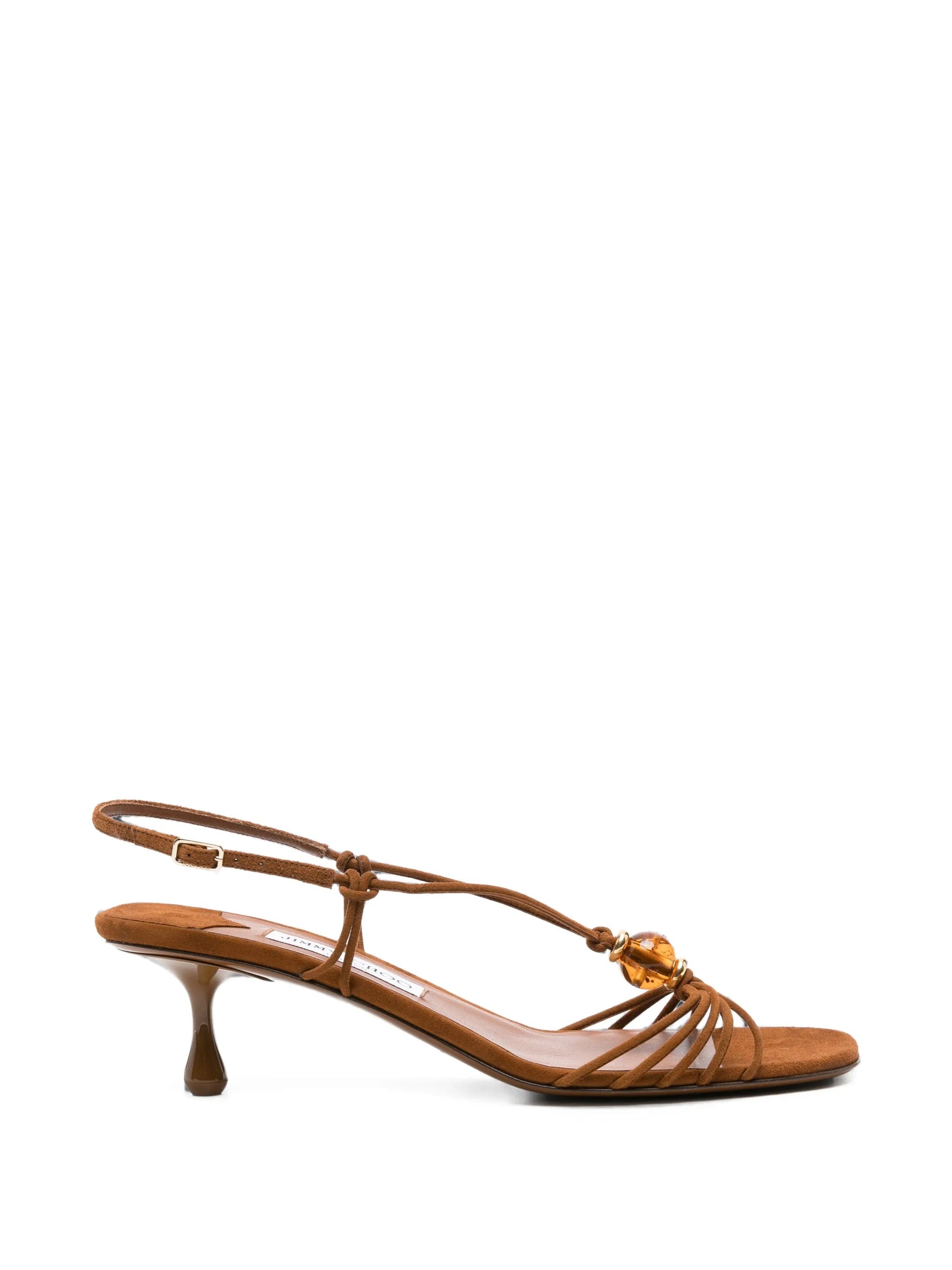 Jimmy Choo Lova bead - embellished suede heeled sandals