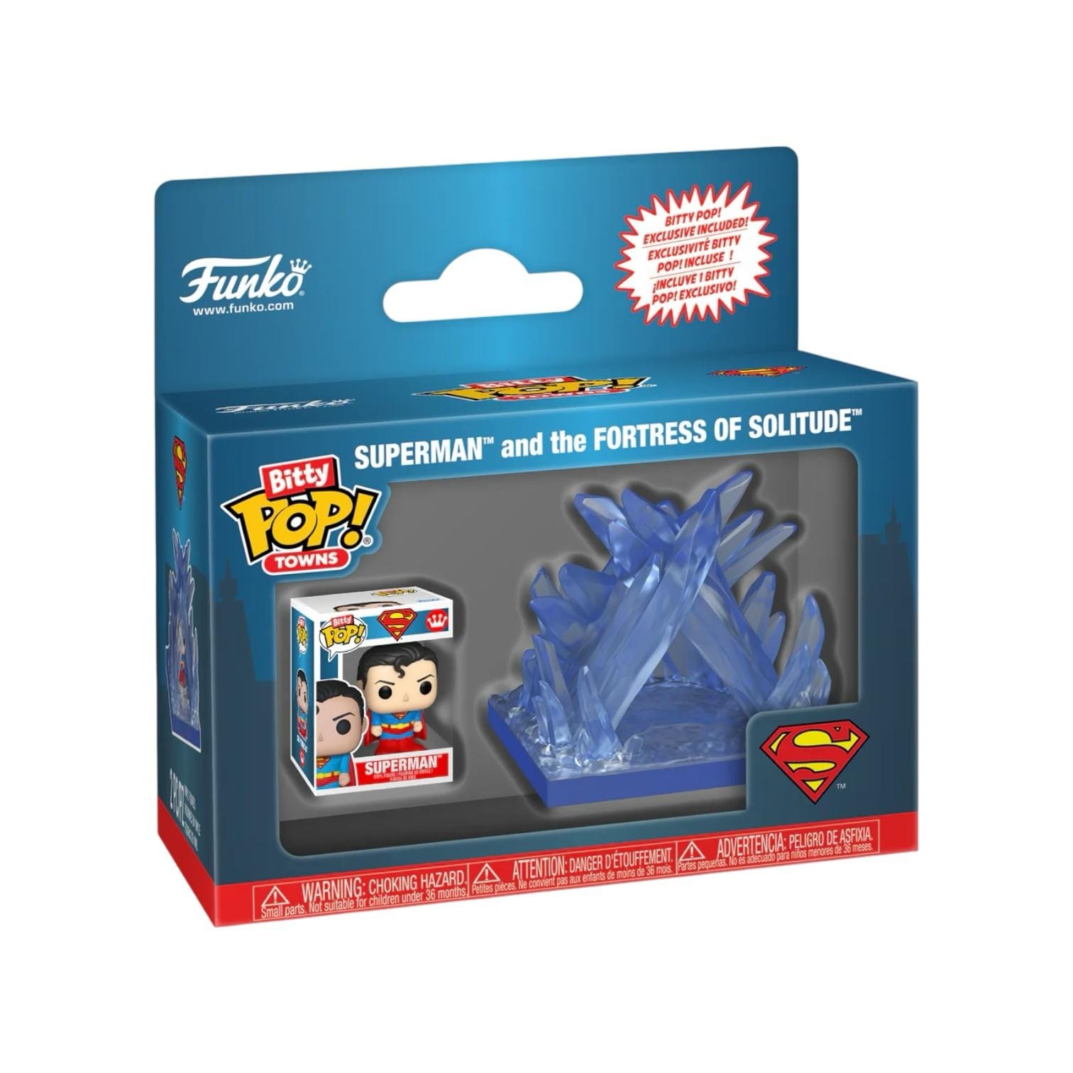 Funko Superman and the Fortress of Solitude Funko Bitty Pop Town - Superman