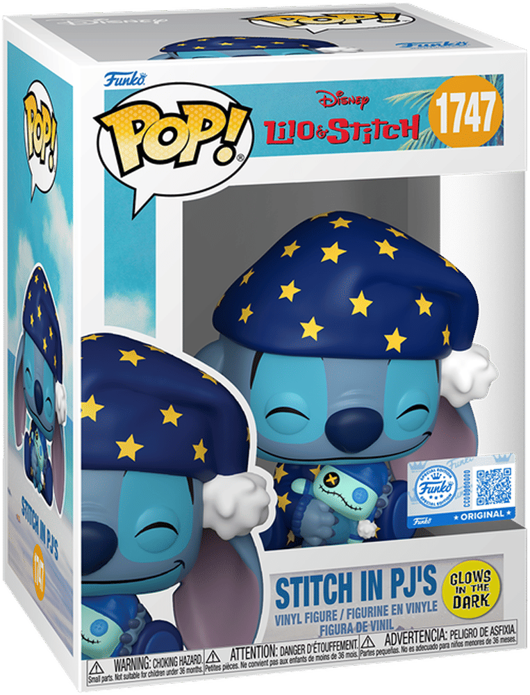 Funko Lilo & Stitch - Stitch in PJ's US Exclusive Glow Pop! Vinyl [RS]