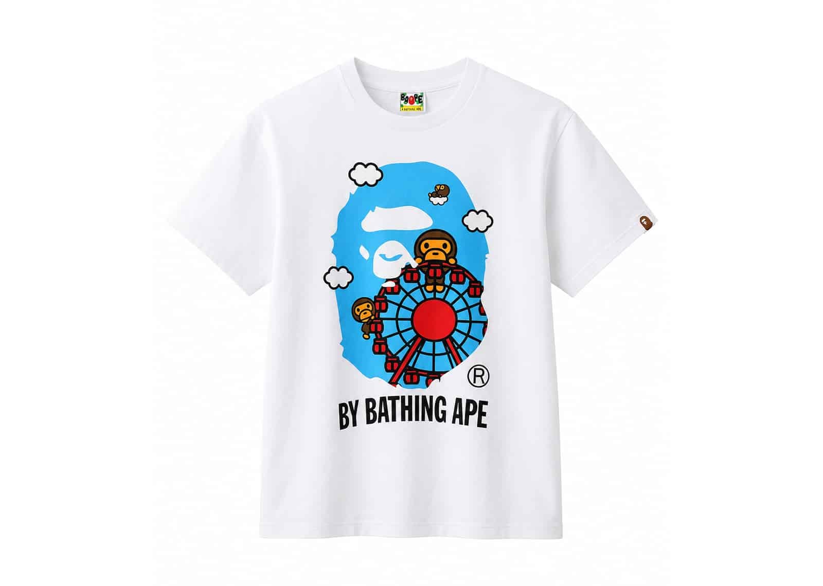 Bape Store Hankyu Mens Osaka College T-Shirt White