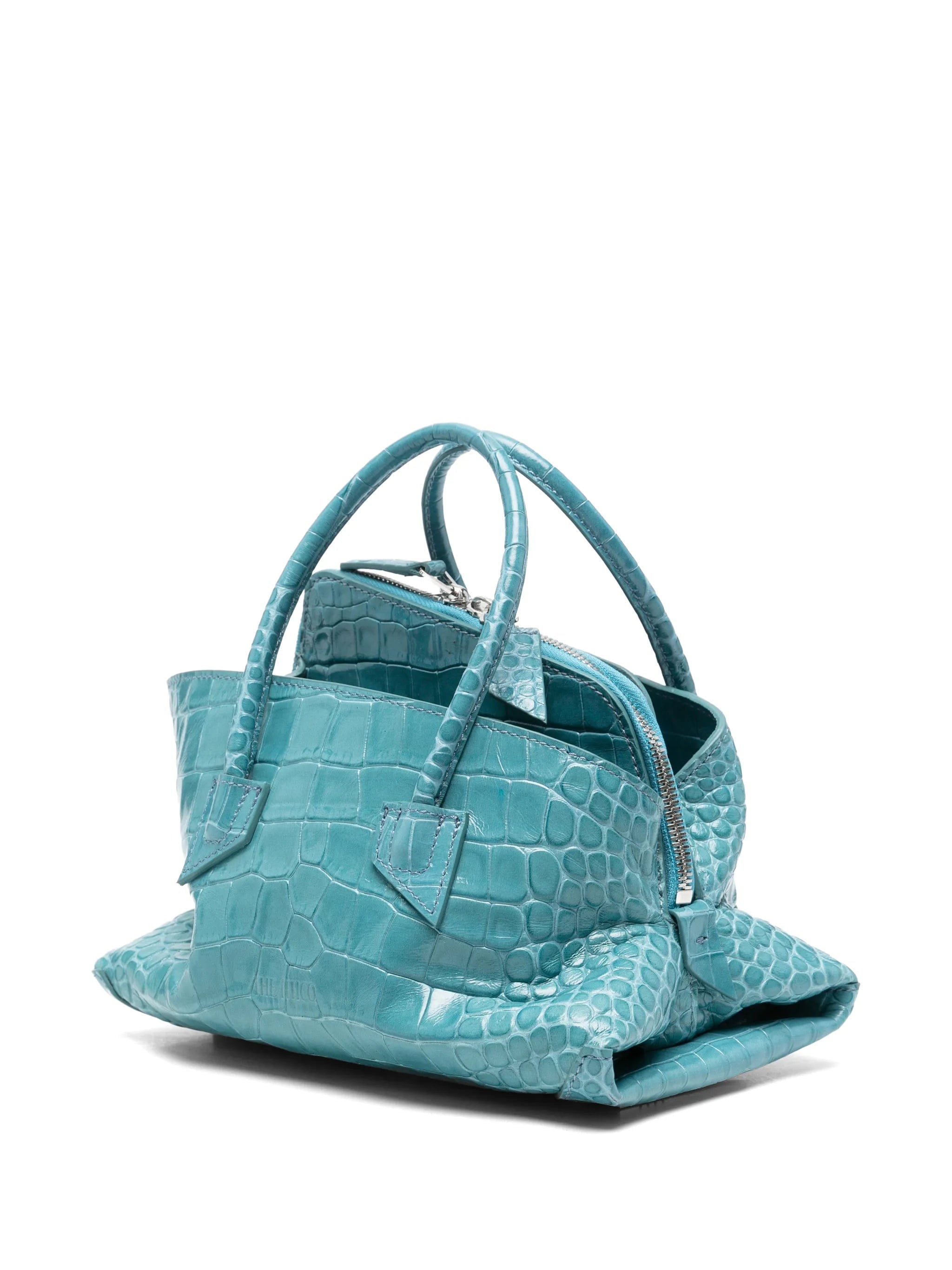 The Attico mini La Passeggiata croc - effect tote bag