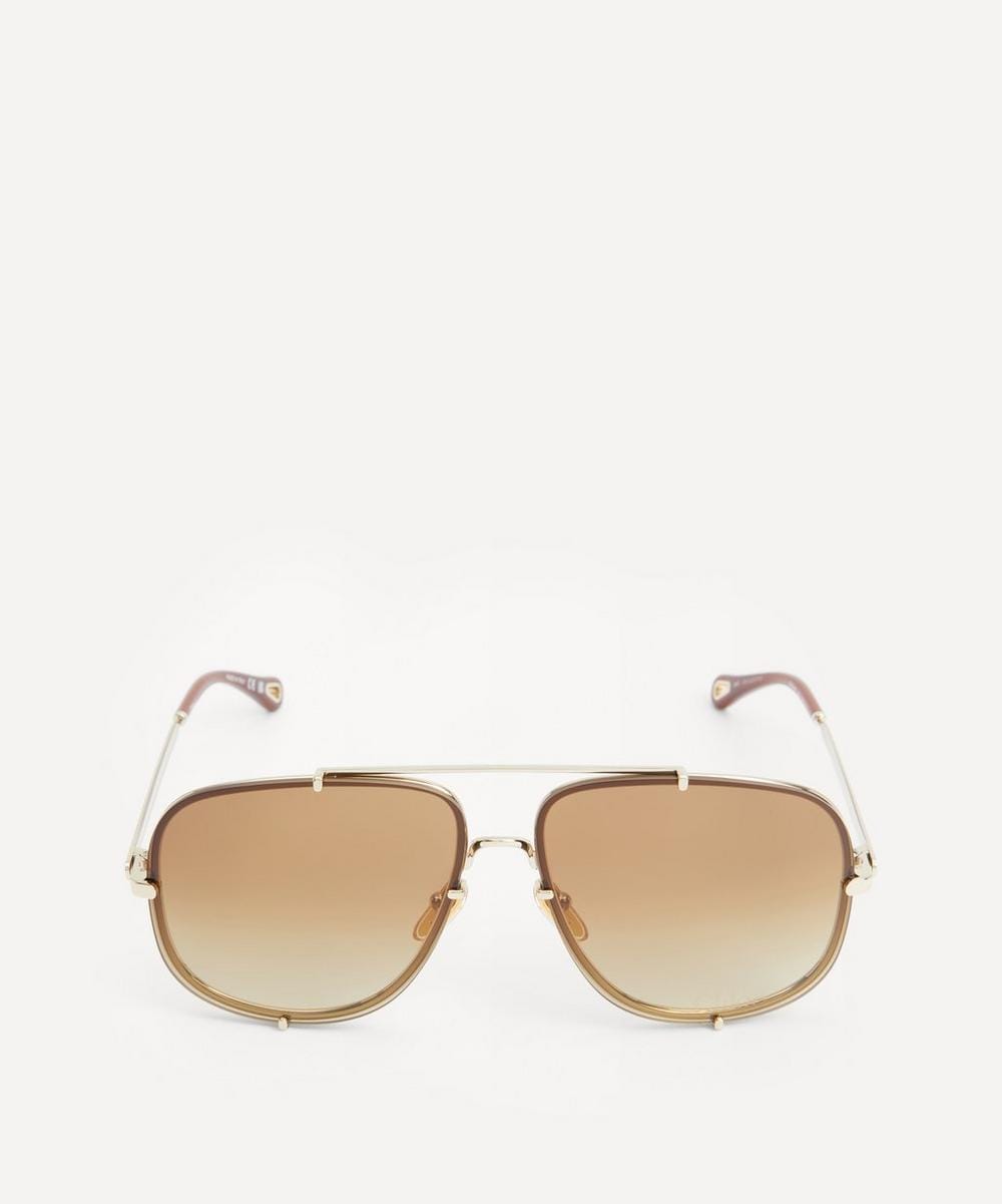 Chloé Aviator Metal Sunglasses