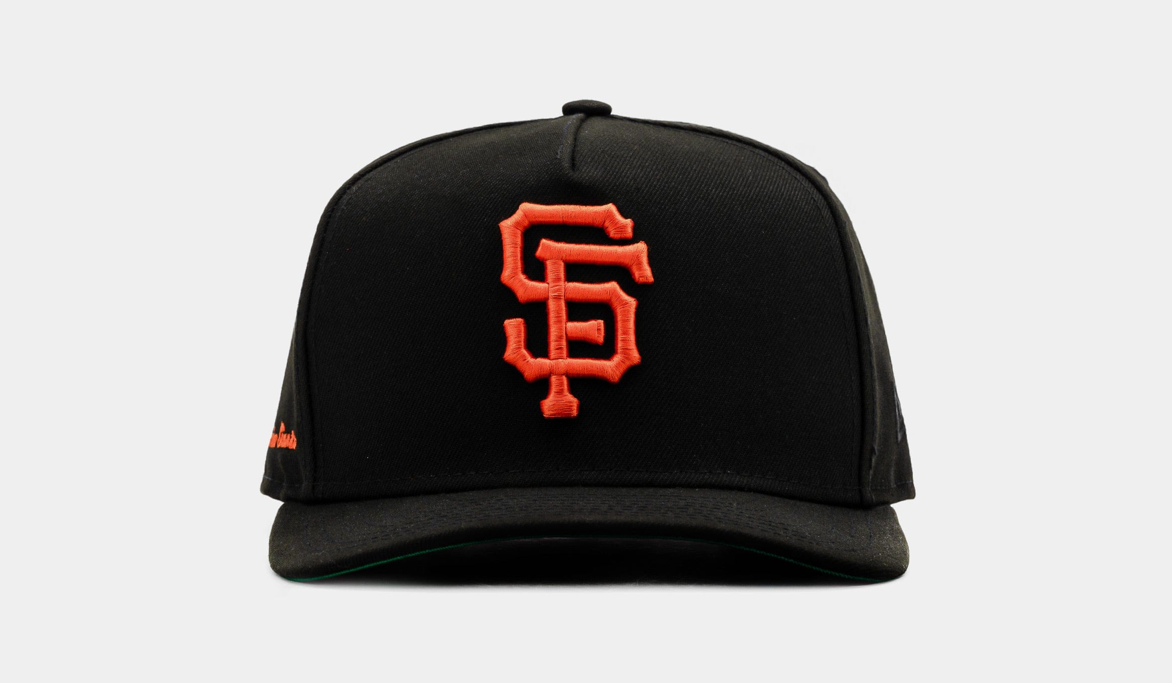 NEW ERA Shoe Palace Exclusive San Francisco Giants Side Script 950AF Snapback Mens Hat (Black/Orange)