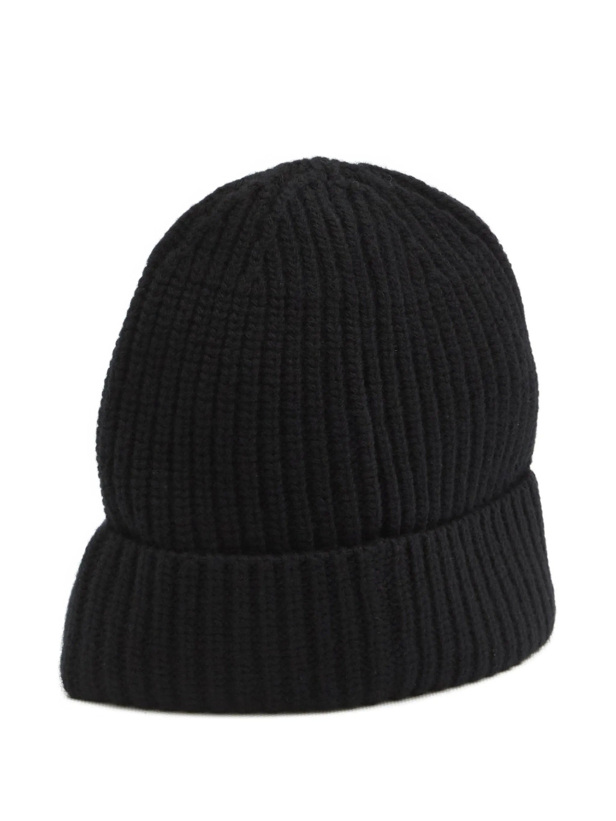 Stone Island ribbed - knit logo beanie