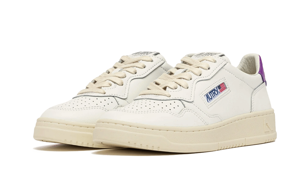 AUTRY Medalist Low Leather Leather White Dewberry