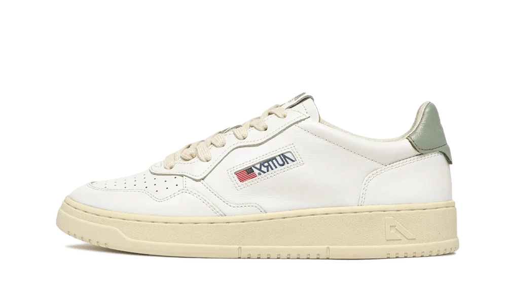 AUTRY Medalist Low Leather Leather White Sea Grass