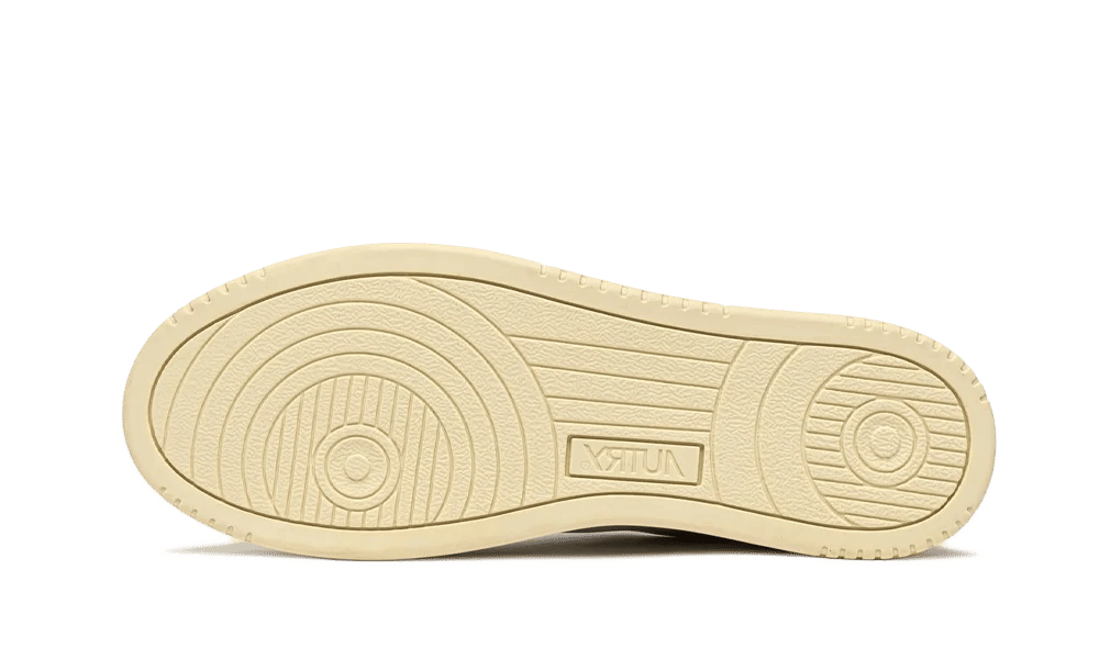 AUTRY Medalist Low Leather Leather White Sea Grass