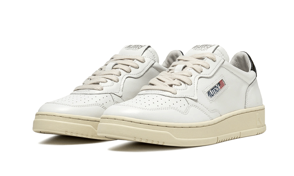 AUTRY Medalist Low Leather Leather White Black