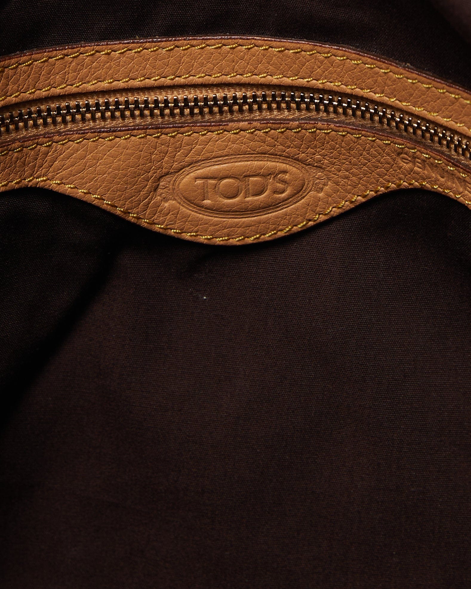 Tod's Tan Leather Multi Pocket Satchel