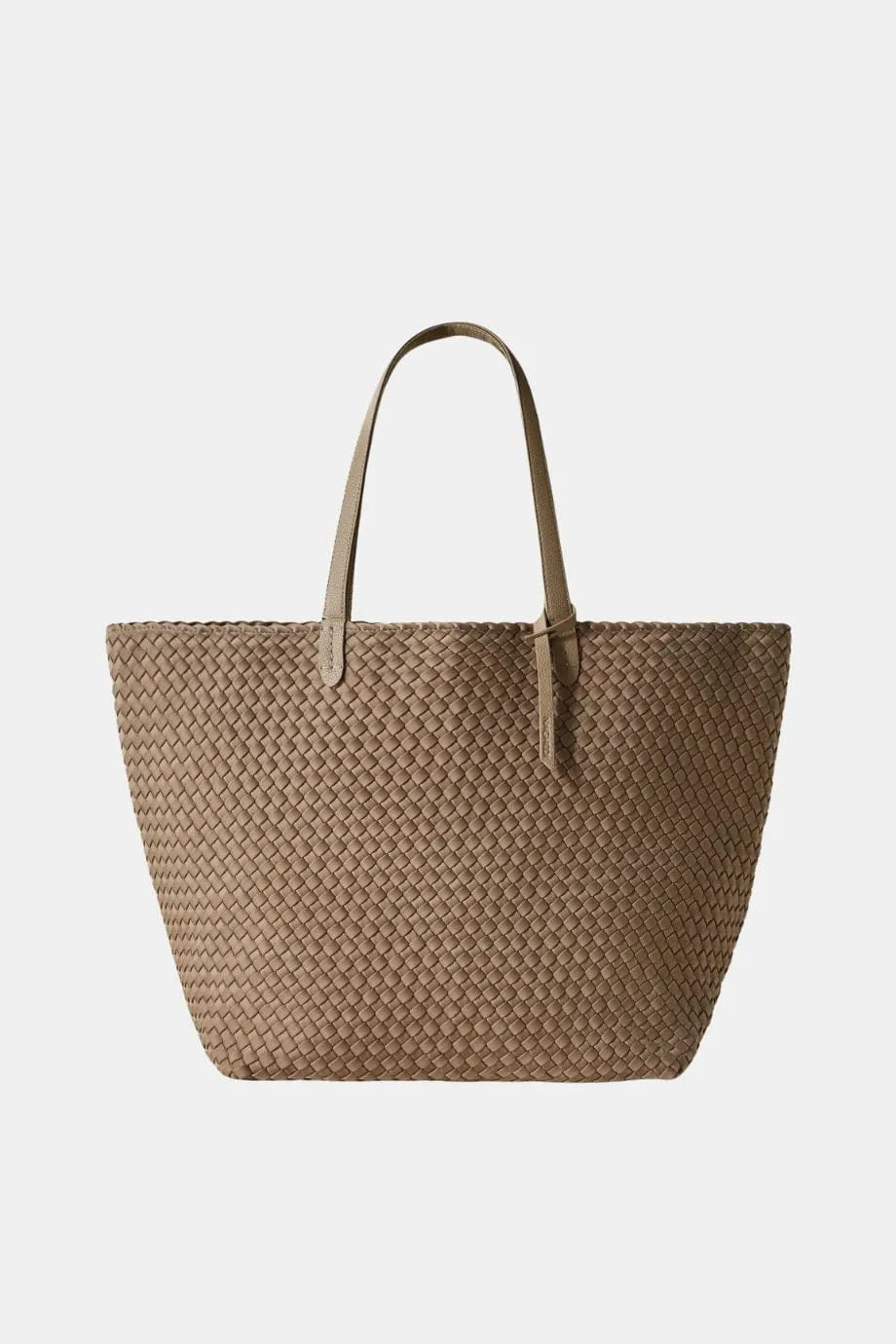 Naghedi Jetsetter Woven Large Tote Bag in Beige